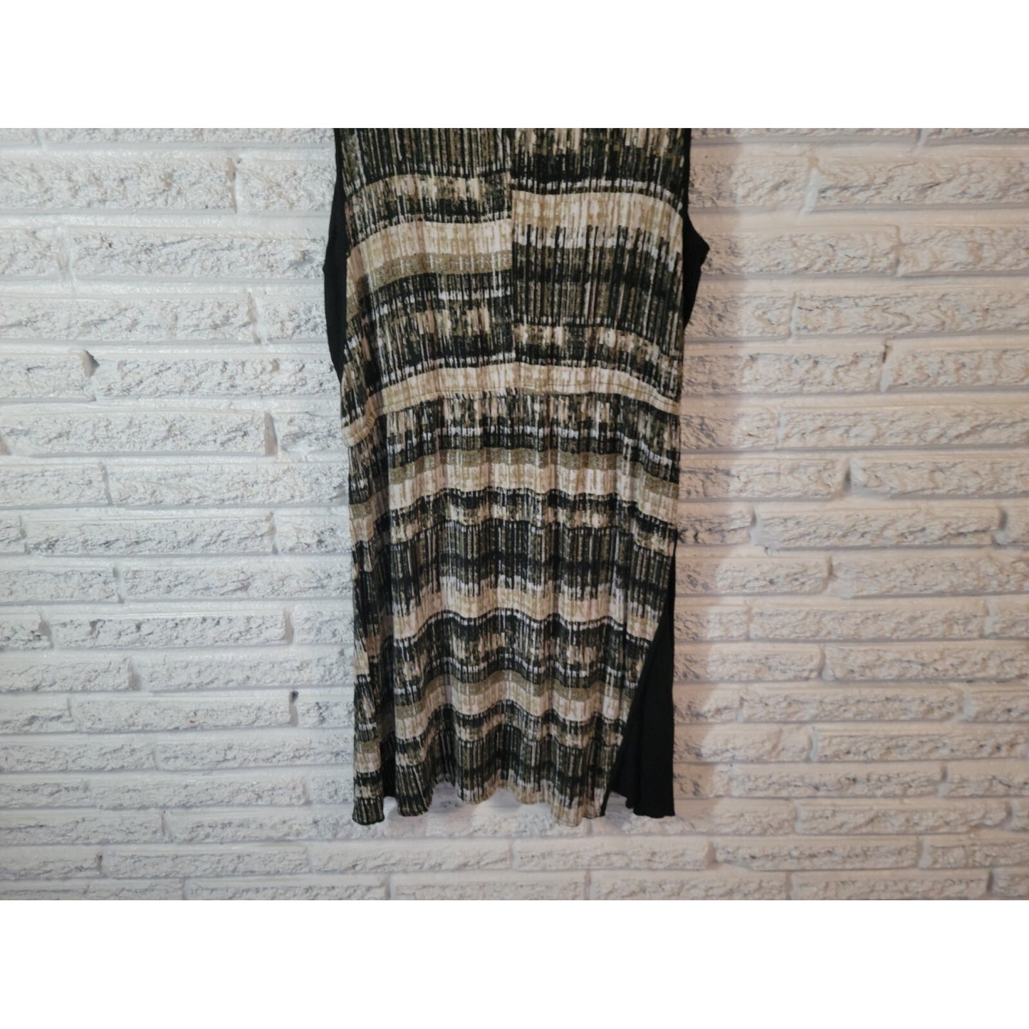 Cato Womens Dress 18W 20W Sheath Mini Sleeveless Keyhole Back Black Watercolor