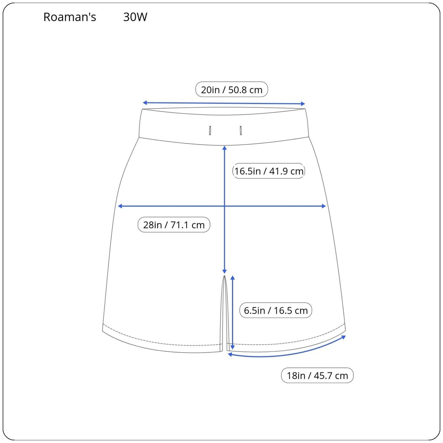 Roamans Women Shorts 30W Plus Blue Plaid Elastic Waist Seersucker Cotton Pockets