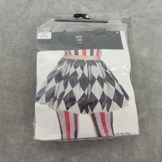 Adult Womens Halloween Costume Skirt ONLY 2XL 18 20 Plus Jester Joker Poker Mini