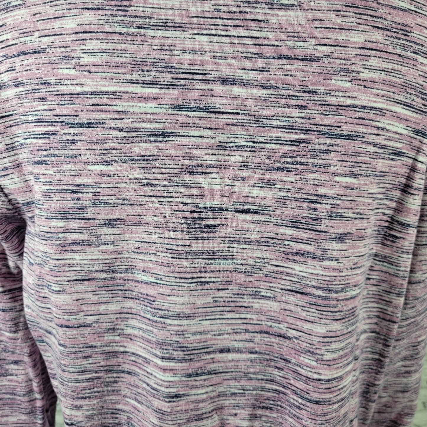 Croft Barrow Womens Top XXL Plus Tee Classic Long Sleeve Pink Heather Cotton