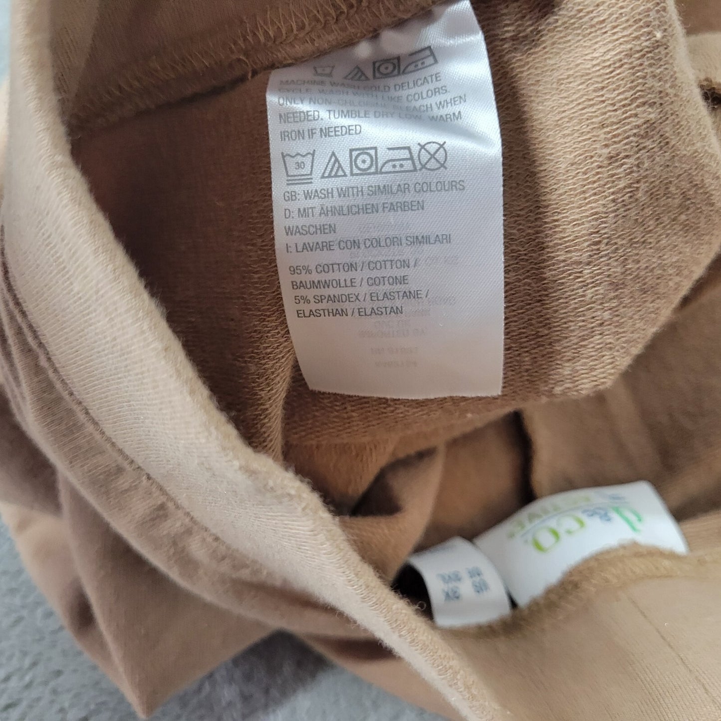 Denim Co Active QVC Womens Pants 3X Capri Beige Pull On Comfort Waist Pockets