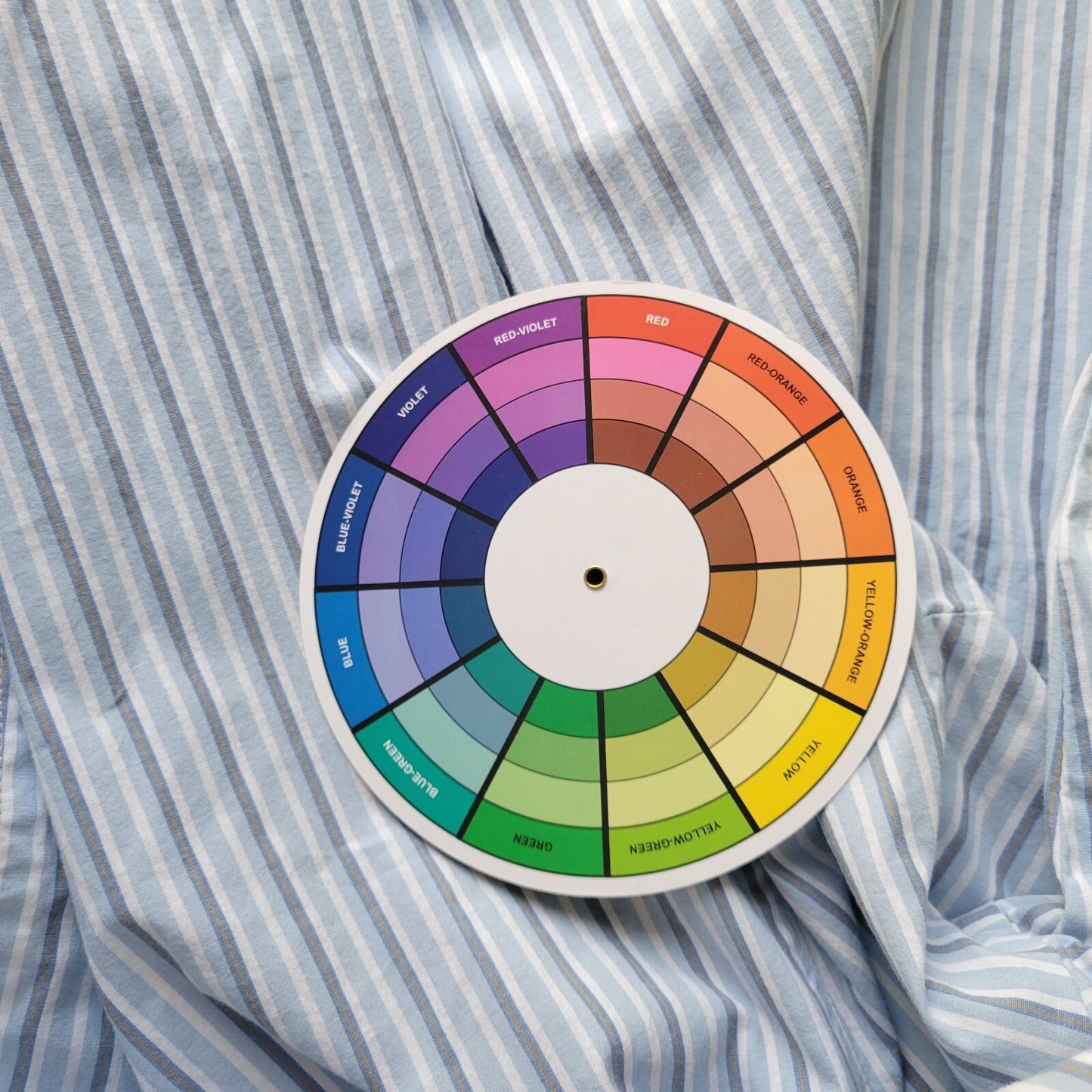 Basic Editions Womens Top 1X 3/4 Sleeve Collar Lightweight Blue Stripe Button Up