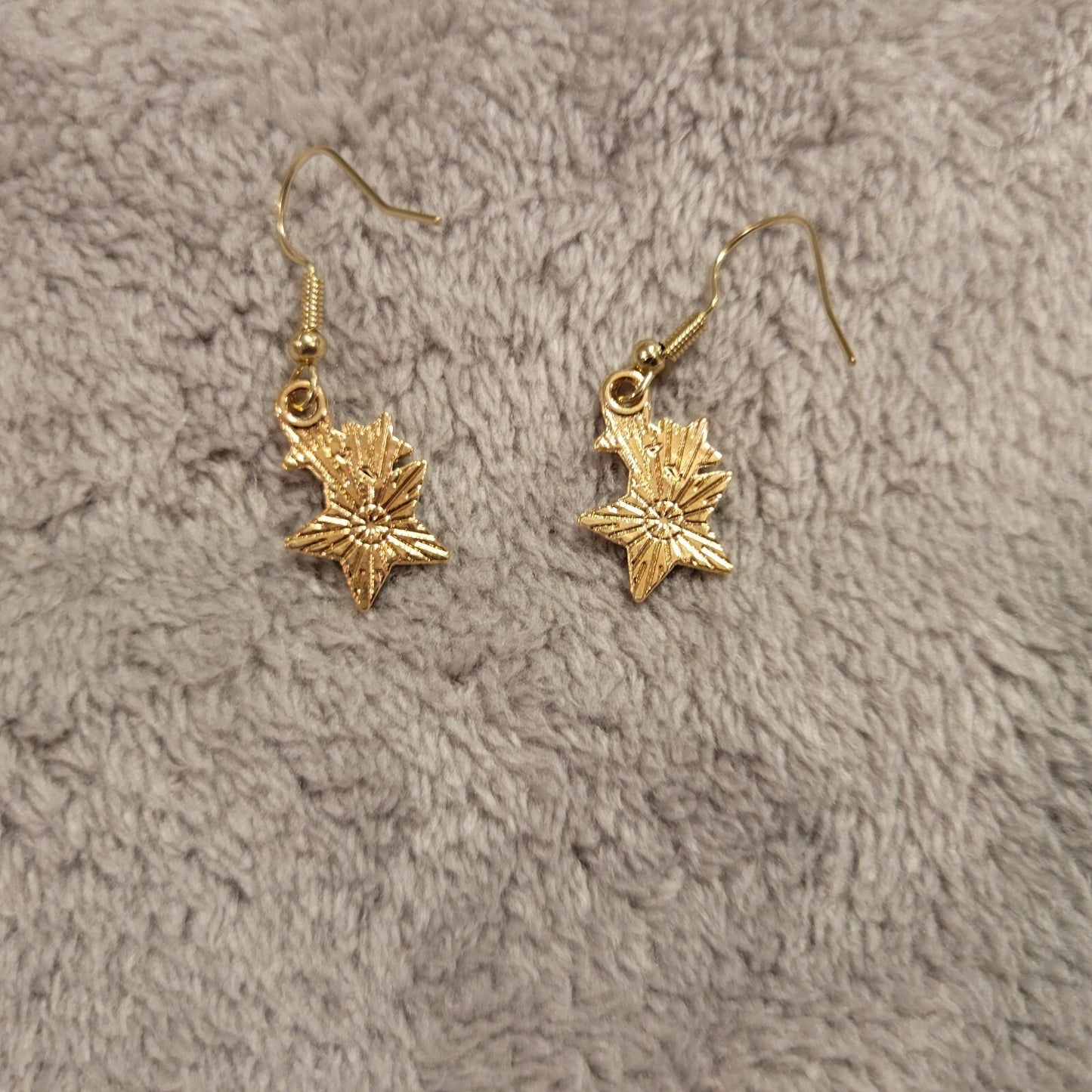 Fourth of July Patriotic Womens Earrings One Pair USA Stars Hanging Dangle