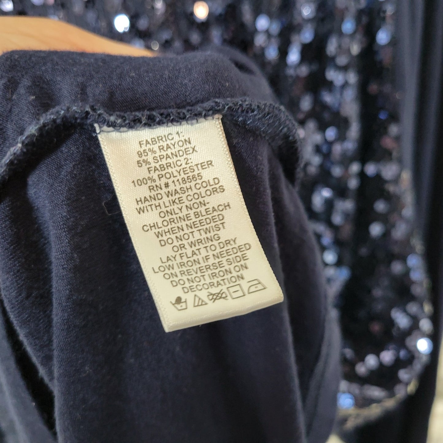 Joan Rivers Womens Top 3X Plus Tunic Blue Sequins Lined Party Career Sparkle