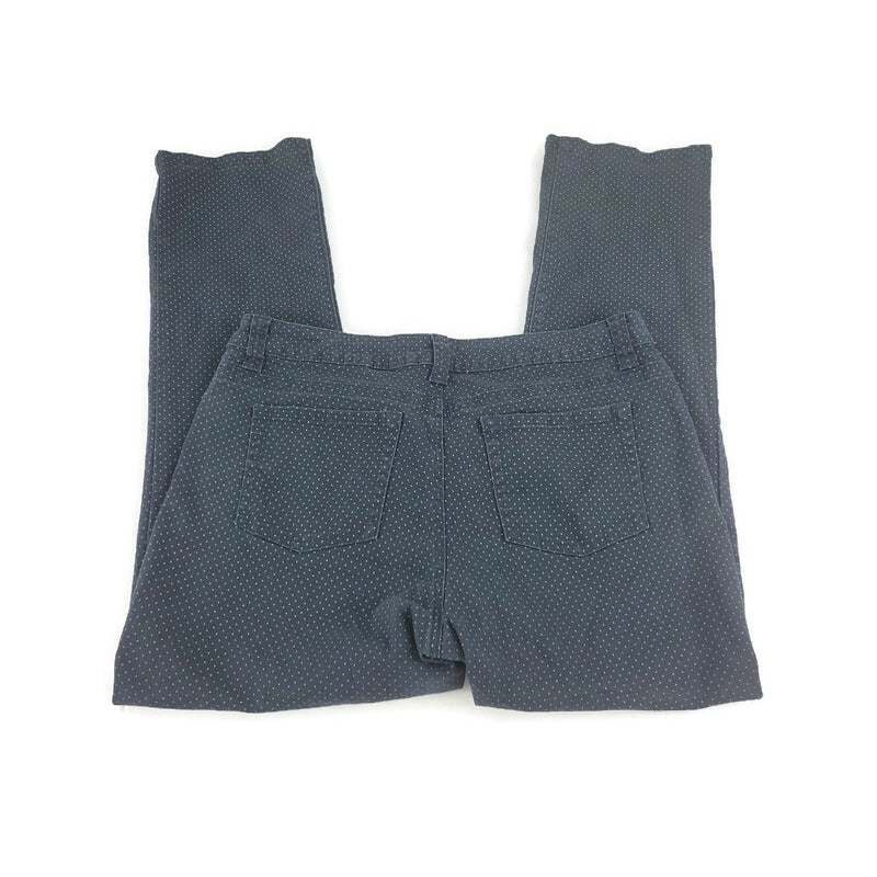 Lee Womens Jeans 18M Slender Secret Straight Leg Lower on Waist  Black Polka Dot