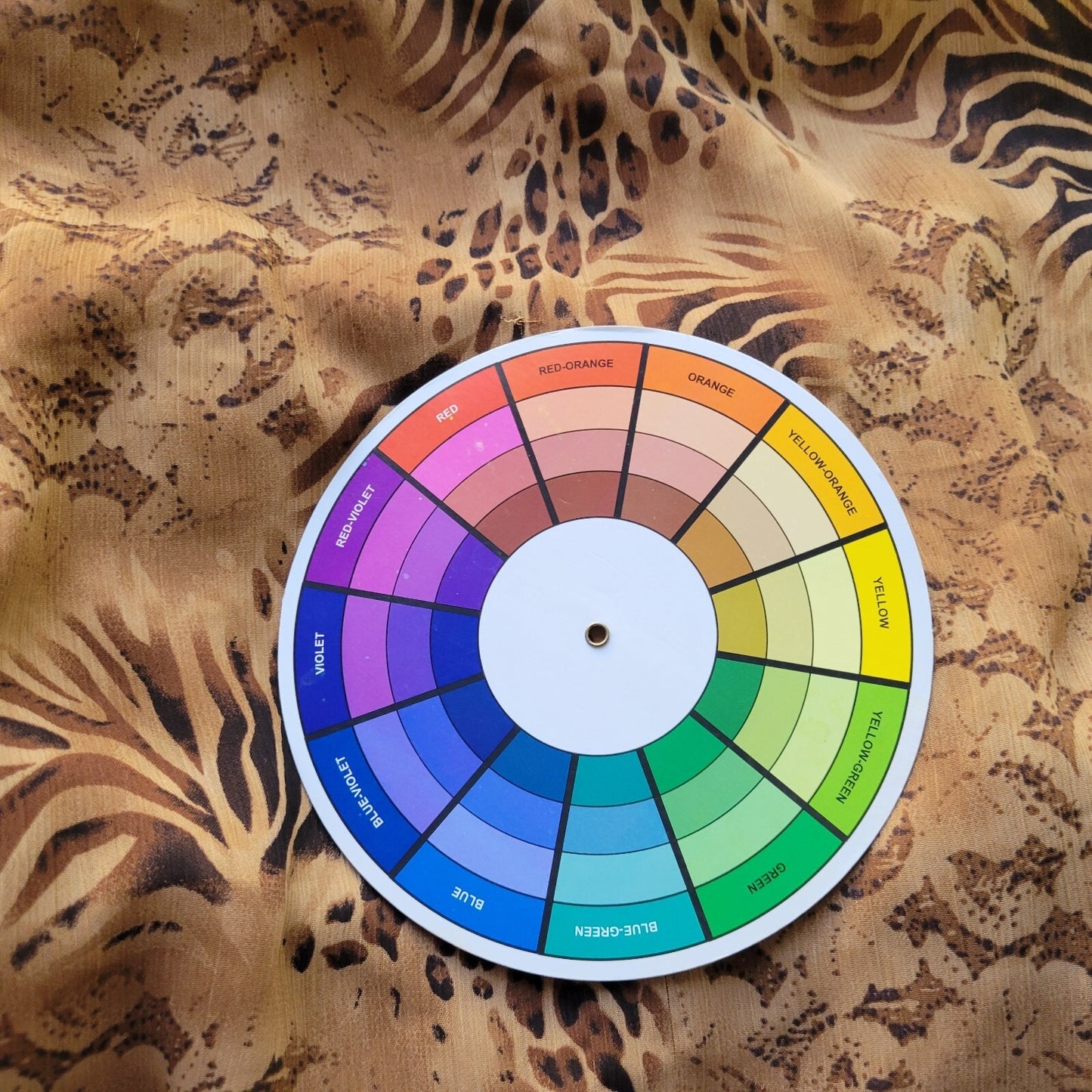 Roz Ali Womens Top 2X Plus Sheer Sleeve Brown Animal Print Polyester Pleated