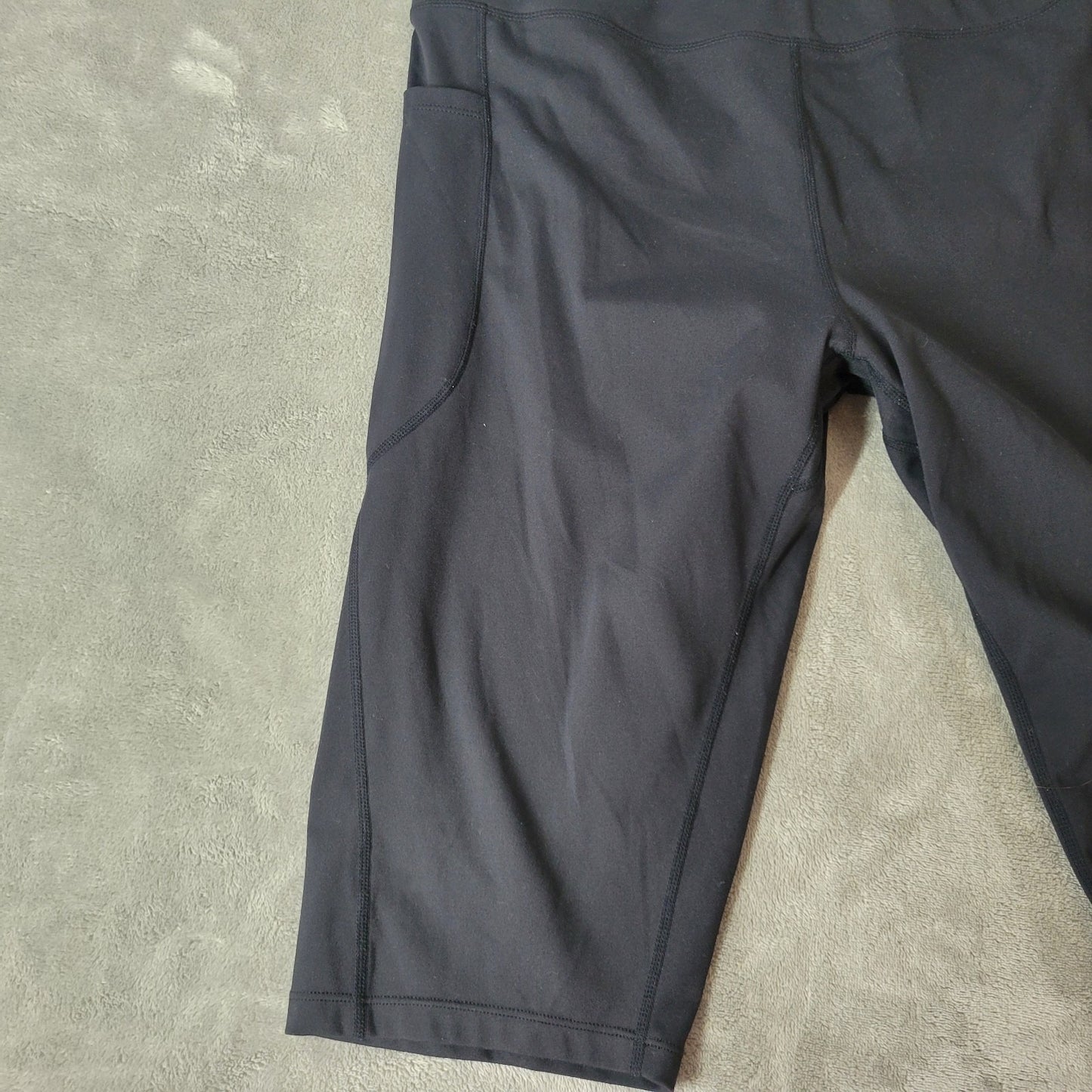 Baleaf Womens Shorts 2XL Plus Biker Black Poly Blend LONG Lightweight Pockets