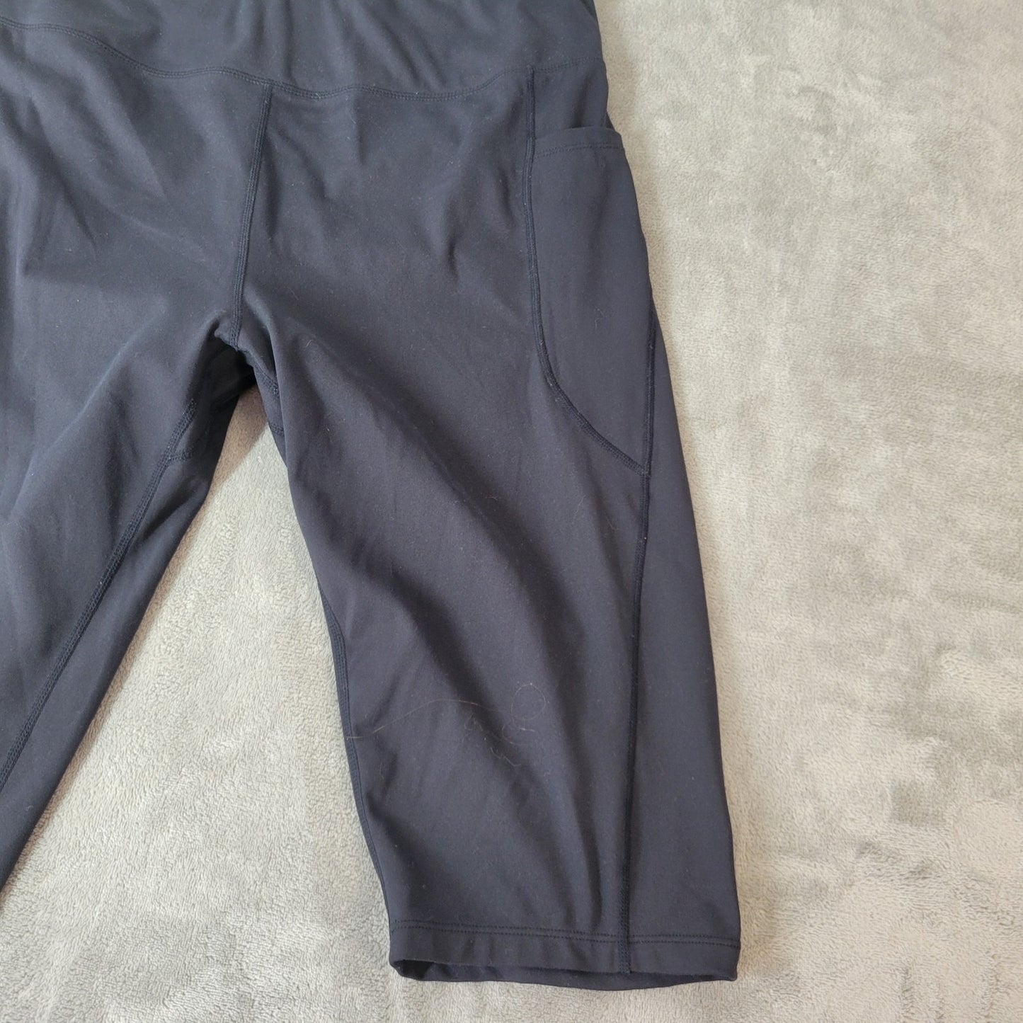 Baleaf Womens Shorts 2XL Plus Biker Black Poly Blend LONG Lightweight Pockets