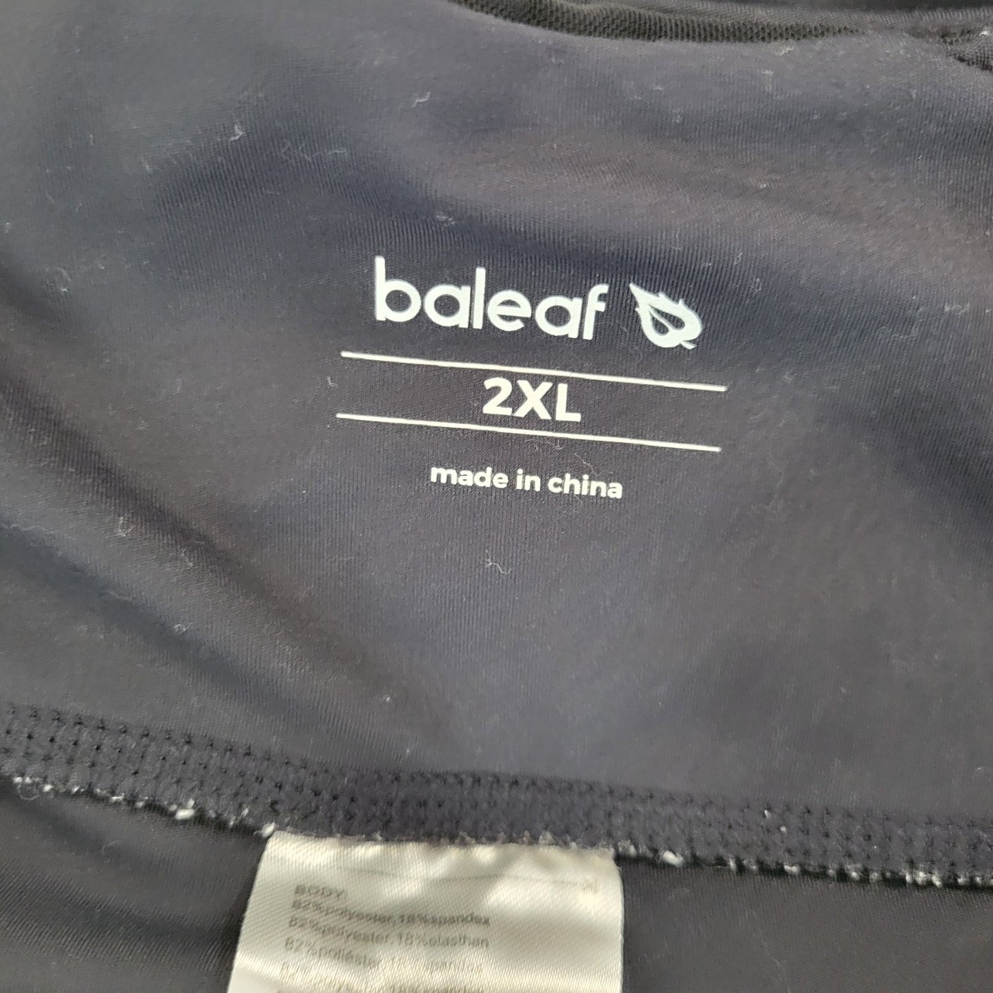 Baleaf Womens Shorts 2XL Plus Biker Black Poly Blend LONG Lightweight Pockets