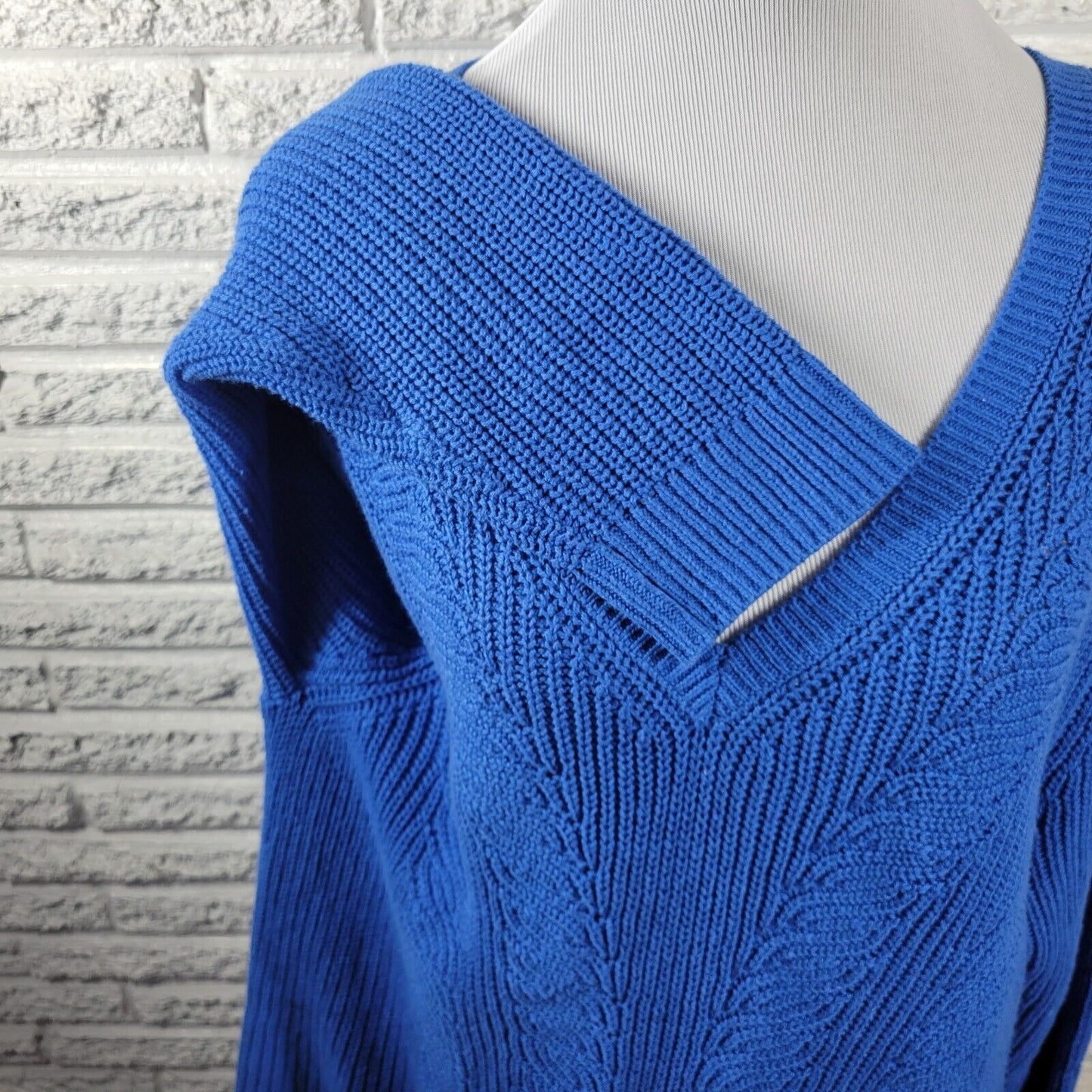 Croft Barrow Women Sweater 2X Plus Pullover Long Sleeve Blue Tight Knit Casual