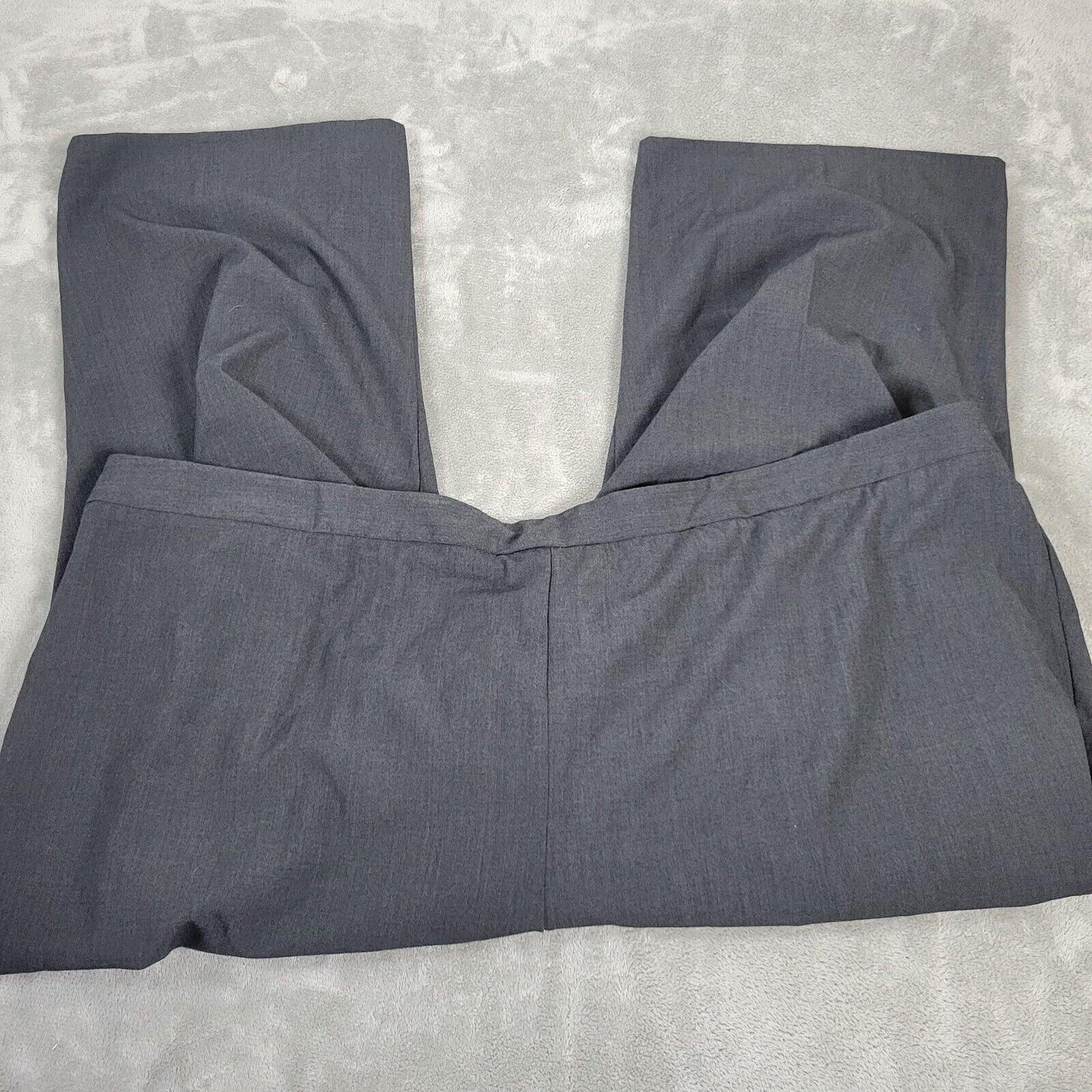 Catherines Womens Pants 4X Refined Capri Pull On Gray Poly Blend Office Casual