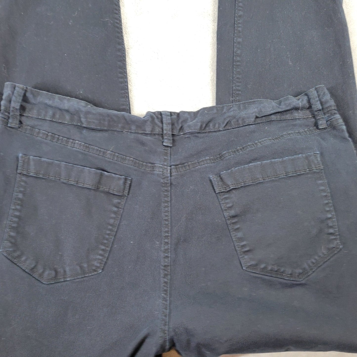 Bandolino Womens Pants 18 Plus Amy Black Zip Fly Elastic Waist Casual Comfy