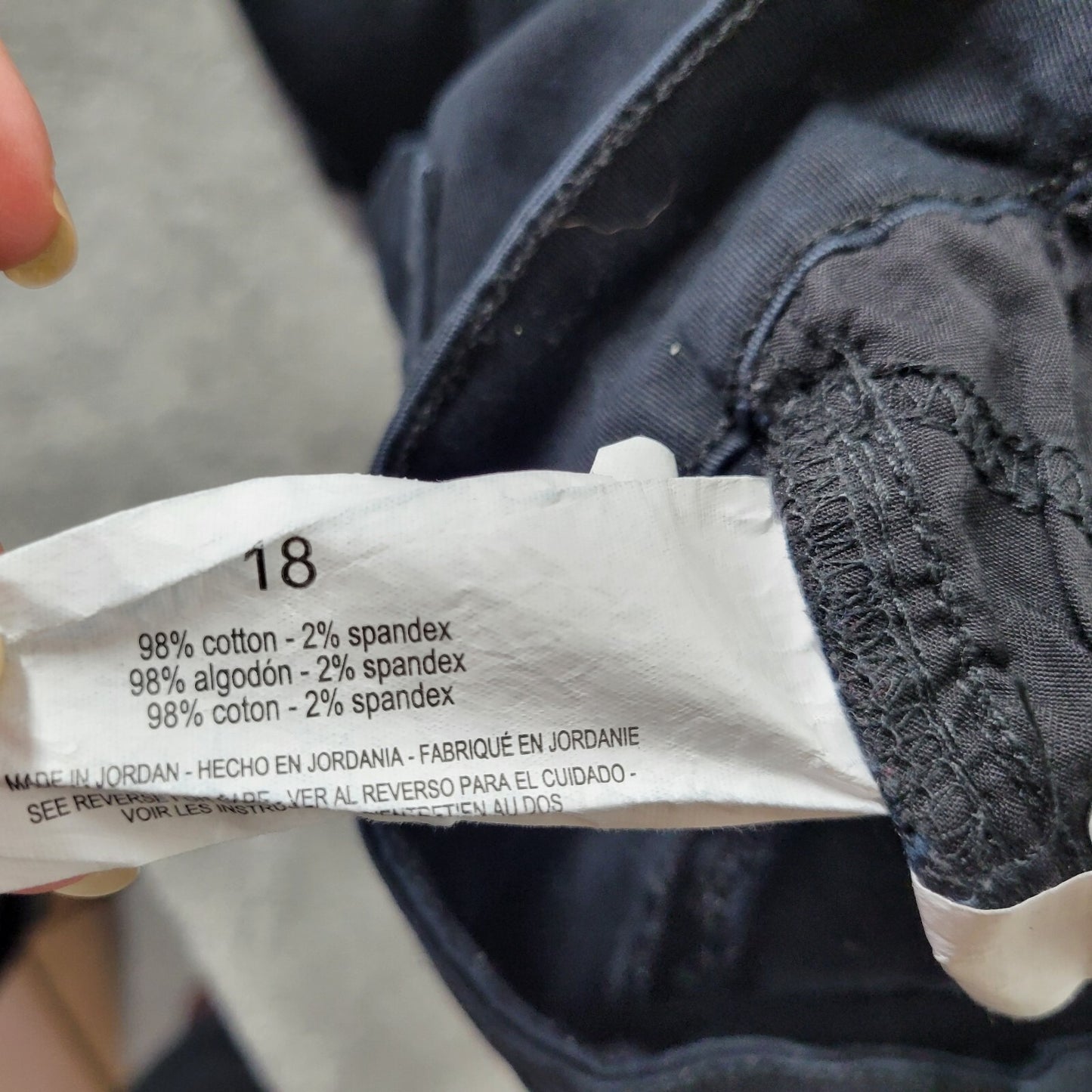 Bandolino Womens Pants 18 Plus Amy Black Zip Fly Elastic Waist Casual Comfy