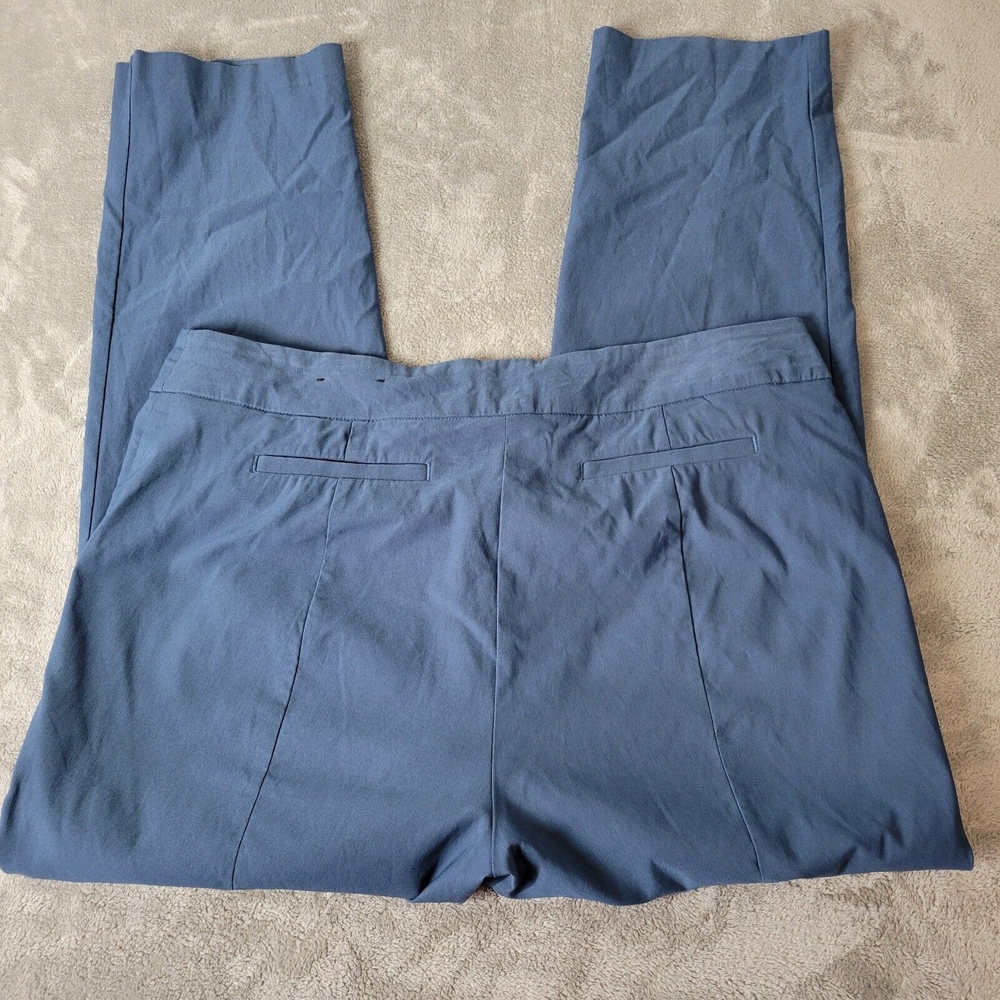 Worthington Womens Pants 18 Plus Straight Leg Cornflower Blue Zip Fly Office