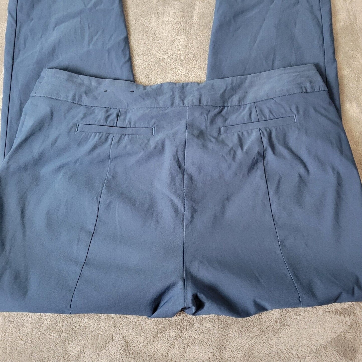 Worthington Womens Pants 18 Plus Straight Leg Cornflower Blue Zip Fly Office