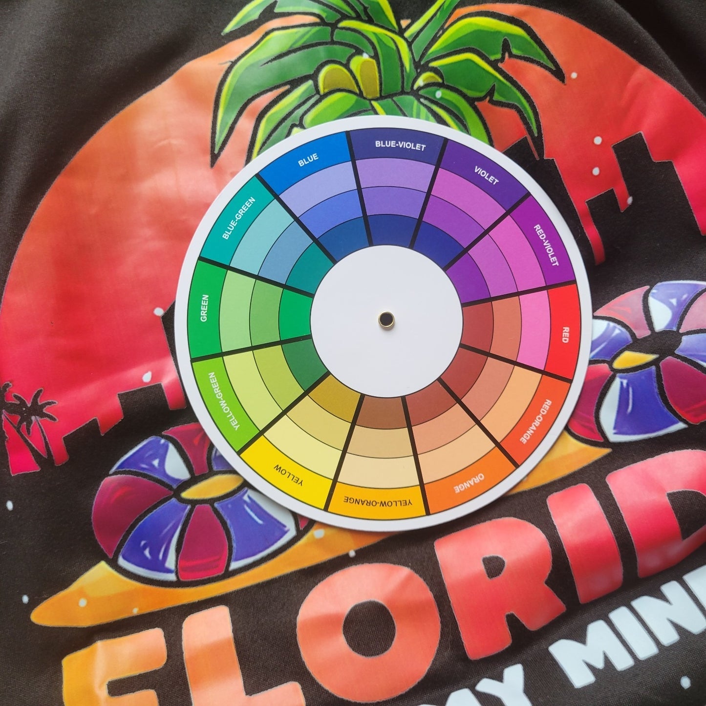 Florida On My Mind Womens Top 2XL Plus Tee Short Sleeve Black Polyester Souvenir