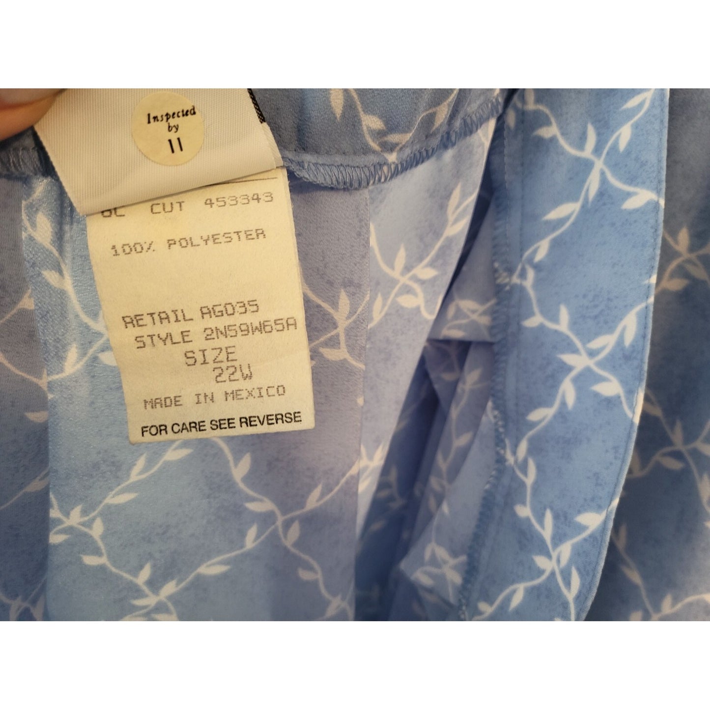 Napa Valley Womens Skirt 22W Plus ALine Polyester Blue Floral Button Pleated