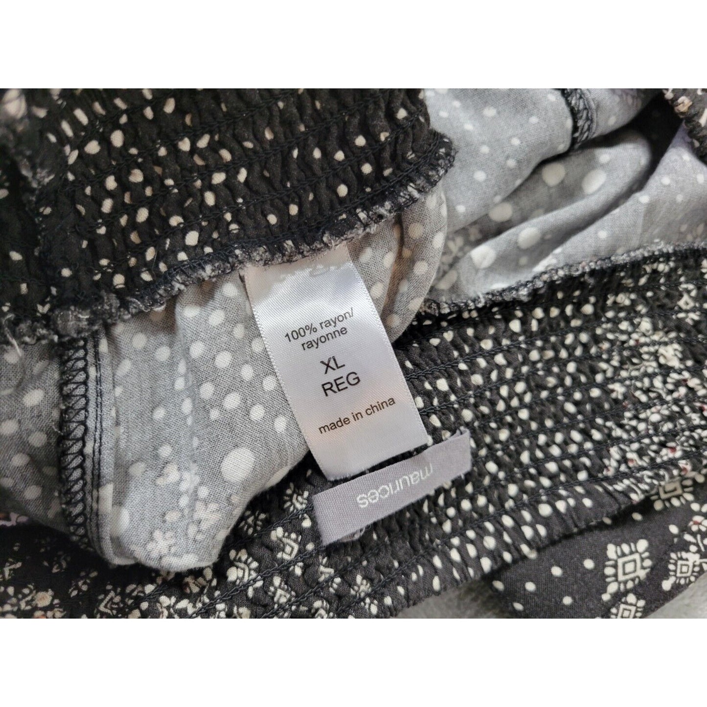 Maurices Womens Pants Extra Large Straight Leg Palazzo Black Pockets Lightweight