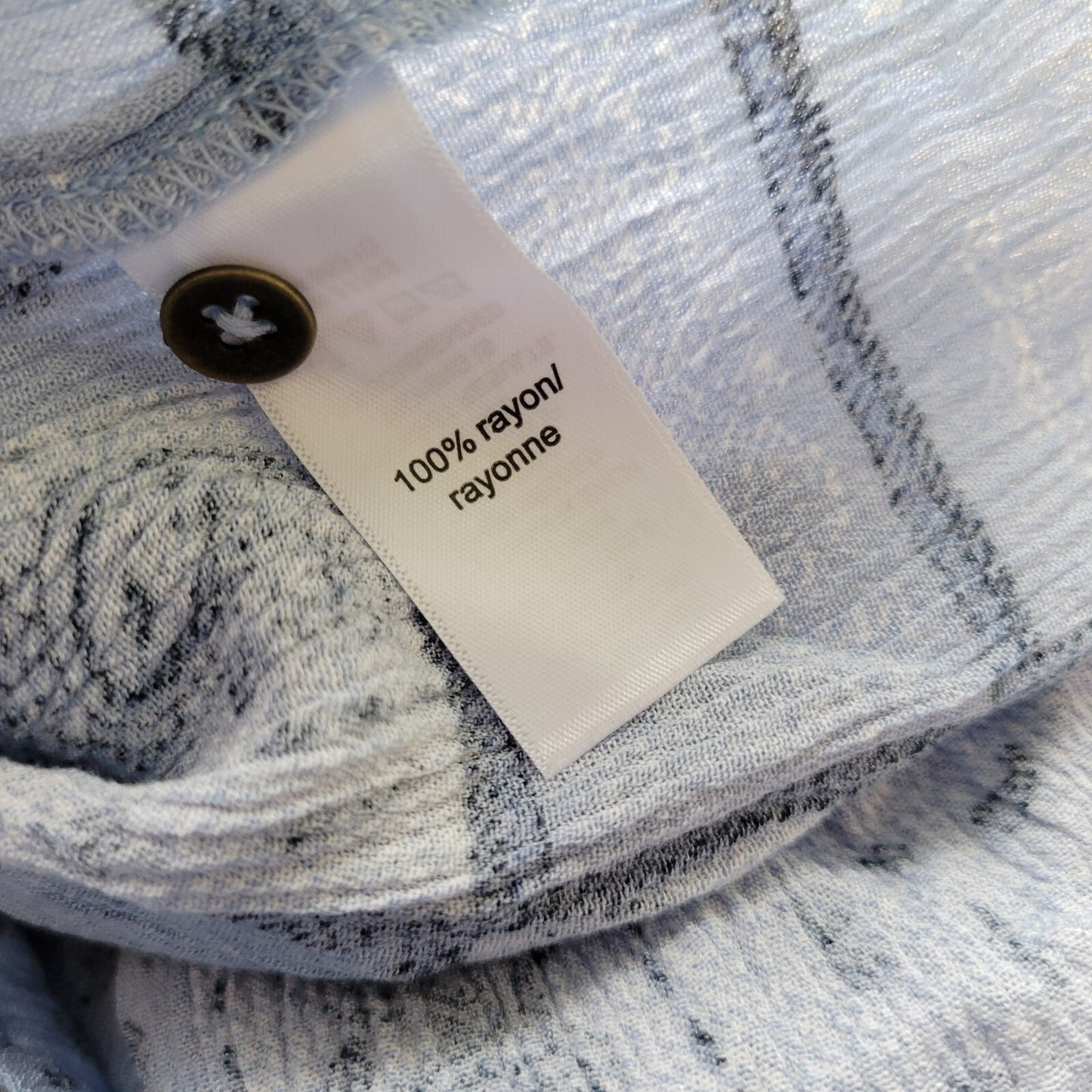 Maurices Womens Top XXL Plus Cap Sleeve Blue Paisley Casual Lightweight Rayn