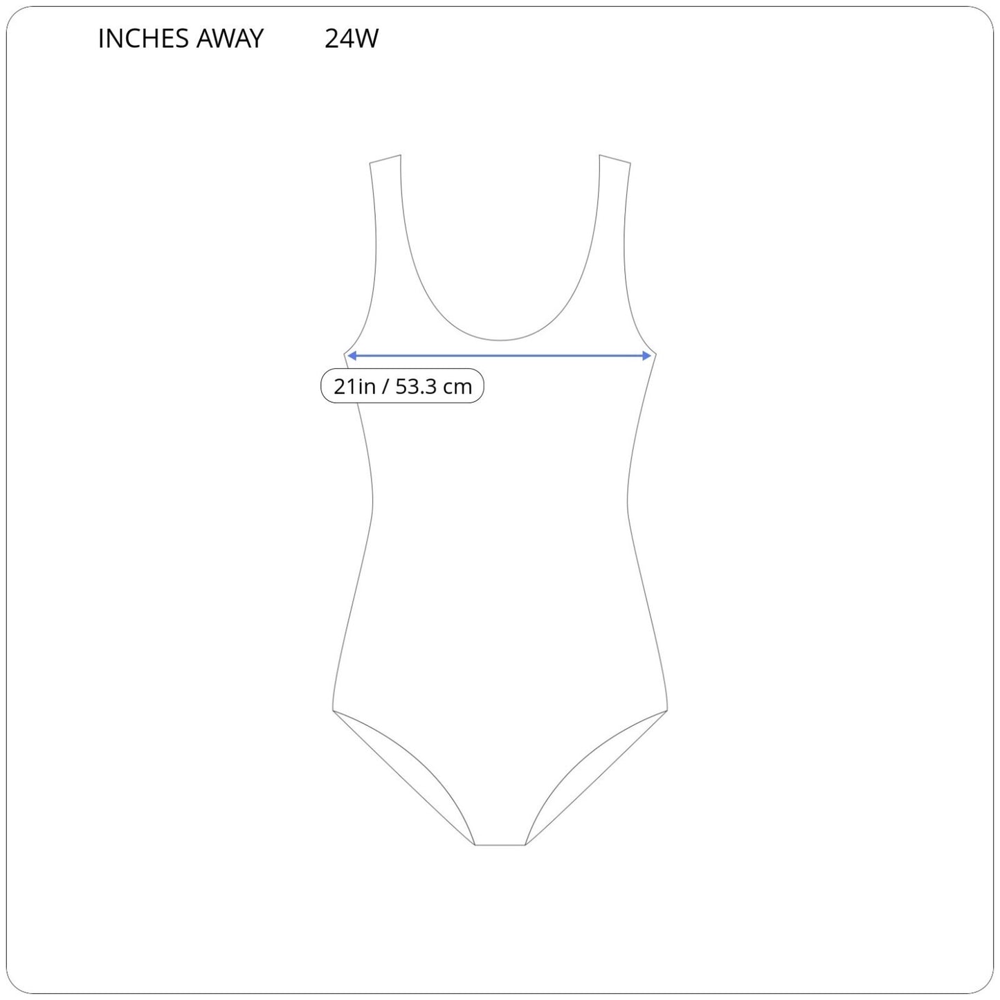 Inches Away Women Swimsuit 24W Plus One Piece Double Spaghetti Black Skirted Bra