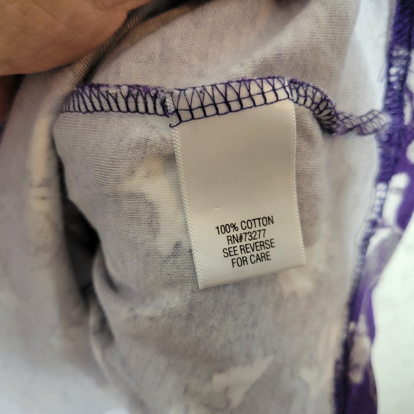 Croft Barrow Womens Top 3X Plus Tee Classic Purple Gray Floral Cotton Comfy