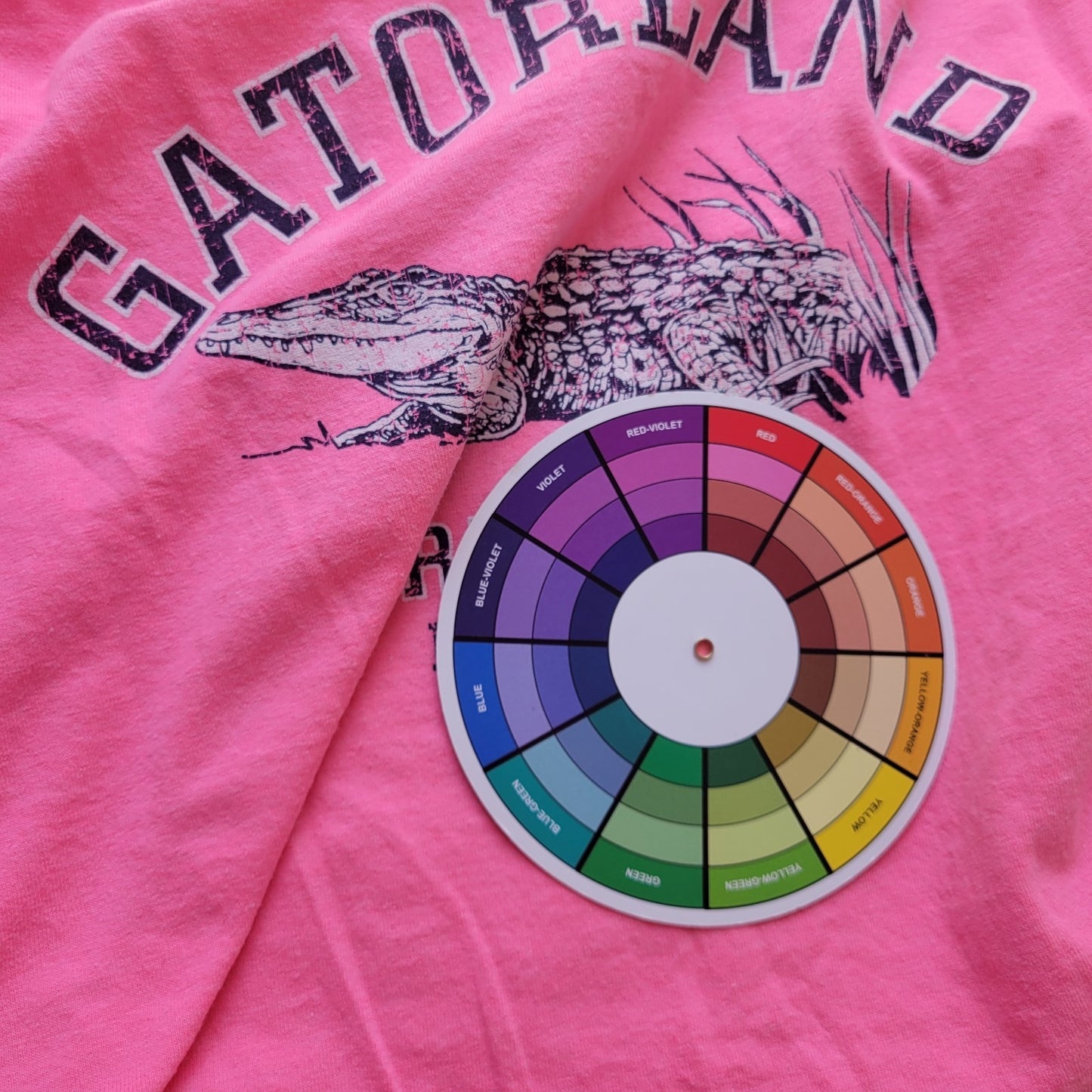 Gildan Gatorland Orlando Est 1949 Womens Top XL Tee Short Sleeve Pink Souvenir