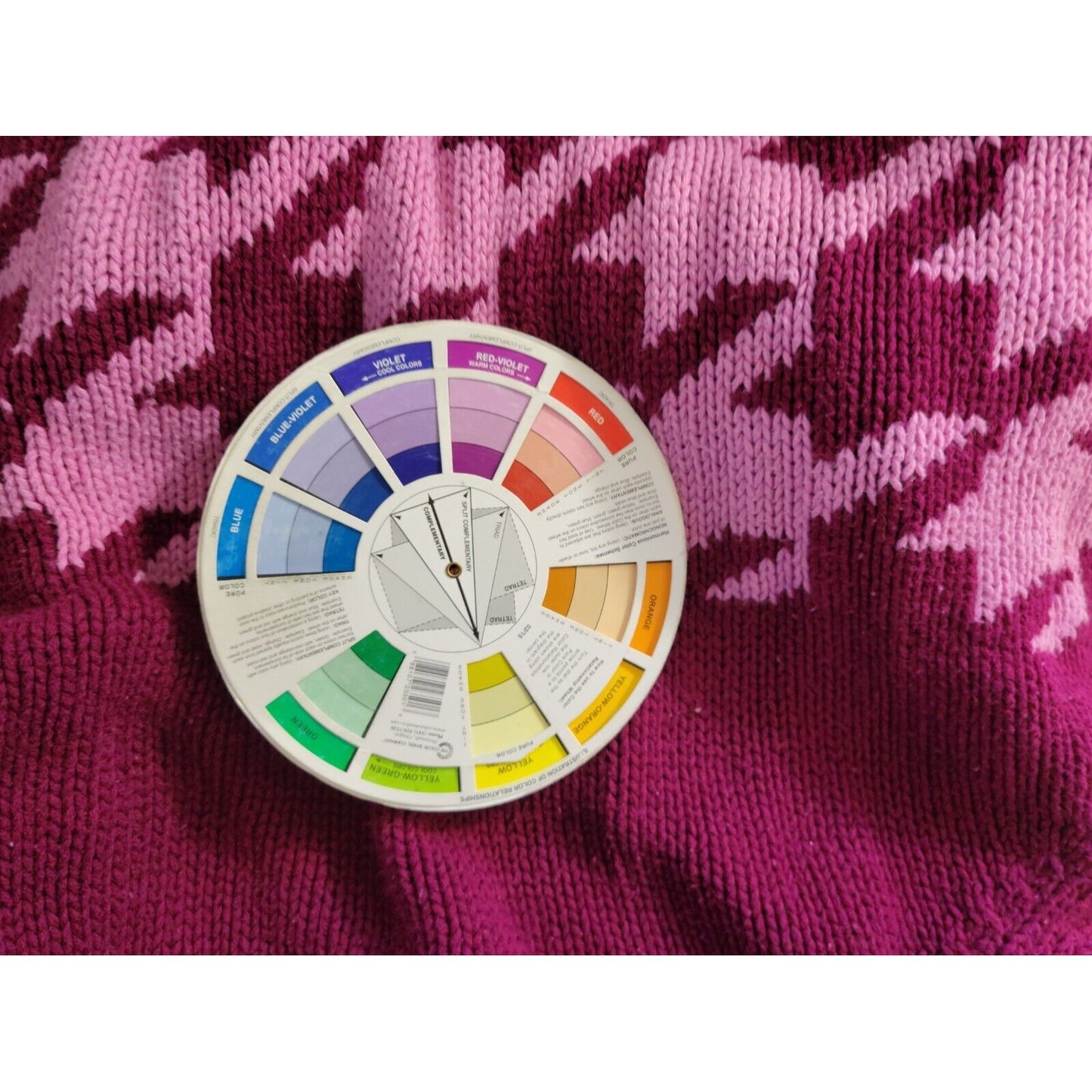 Liz Claiborne Women Sweater Extra Large XL Pullover Burgundy Pink Geometric Soft