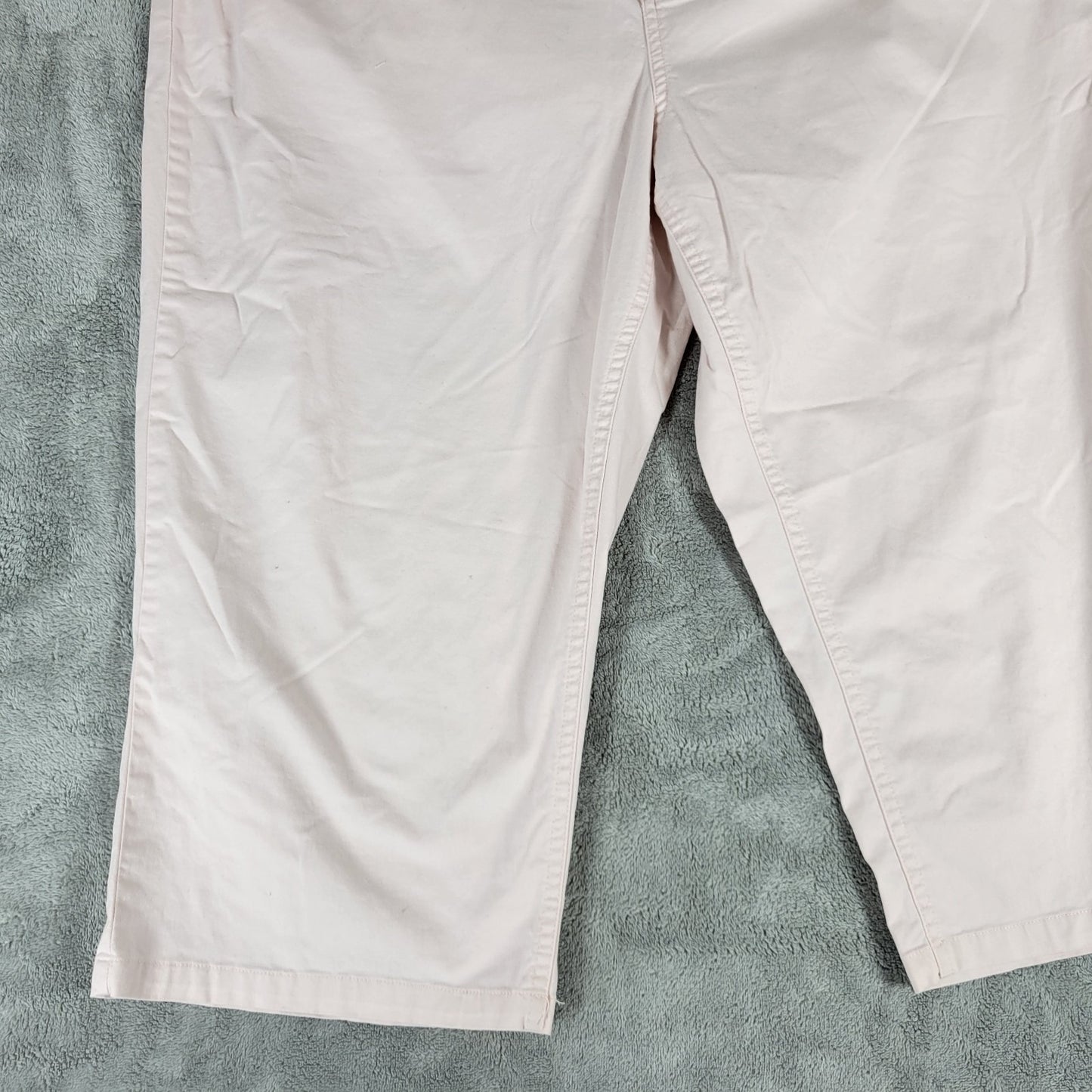 Christopher Banks Womens Pants 16P Petite Capri Pink Zip Fly Comfy Lightweight
