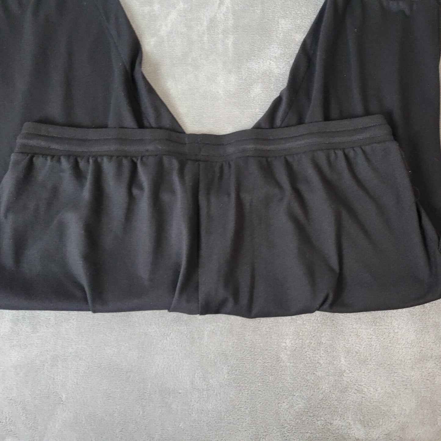 Daisy Fuentes Womens Pants 3X Plus Pull On Capri Activewear Black Lightweight