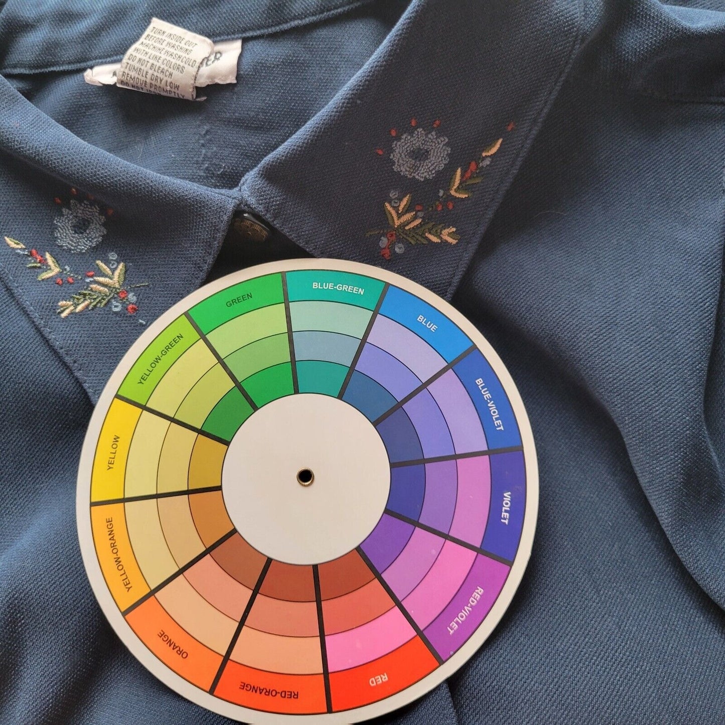 Alfred Dunner Womens Jacket 18W Button Up Blue Pockets Embroidered Casual Soft