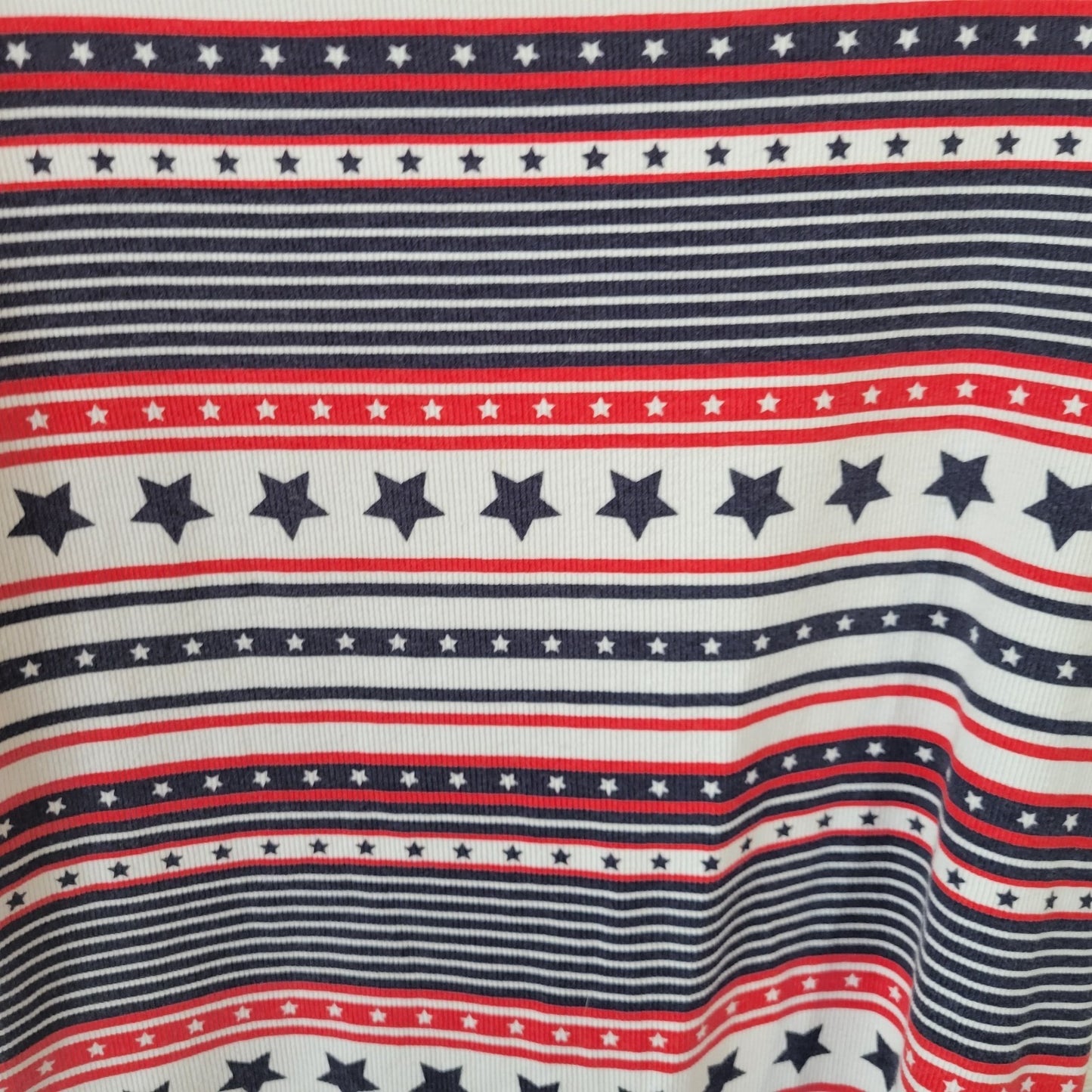 Fourth of July Faded Glory Womens Top XXL Plus Tank Knit Stars Stripes Blue Red