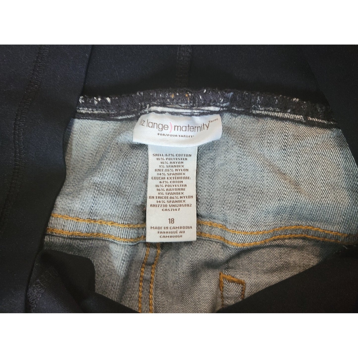 Liz Lange Target Maternity Women Jeans 18 Plus Straight Leg Pull On Medium Blue