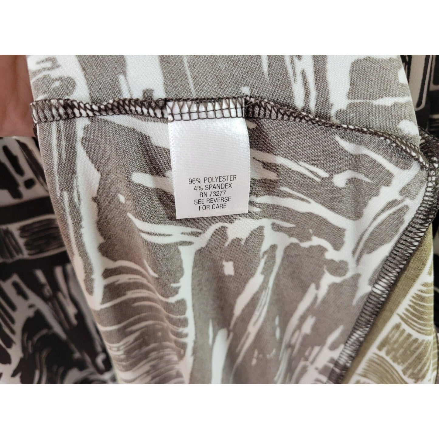 Apt 9 Womens Dress Extra Large XL Mini Short Sleeve Black Geometric Poly Blend