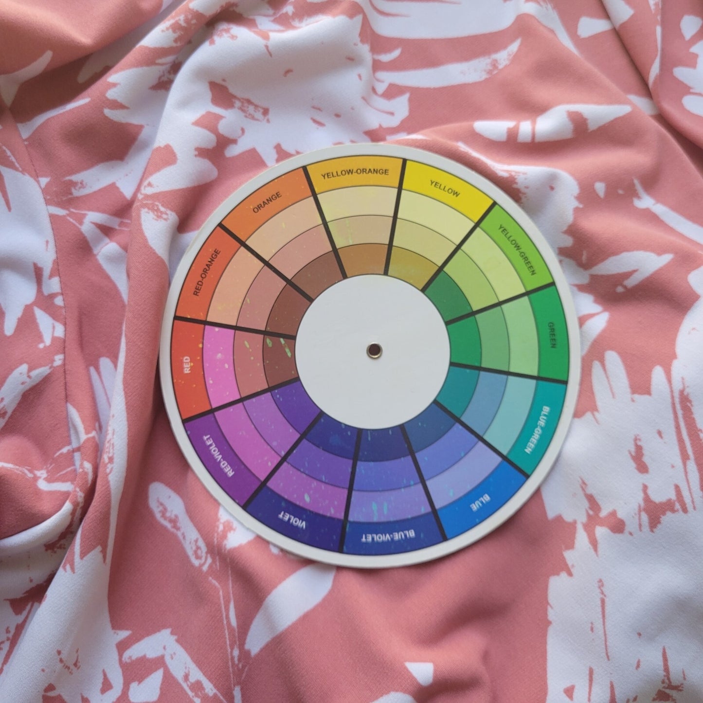 Alfani Womens Top 0X Plus Tunic Long Sleeve Pink White Watercolor Poly Blend