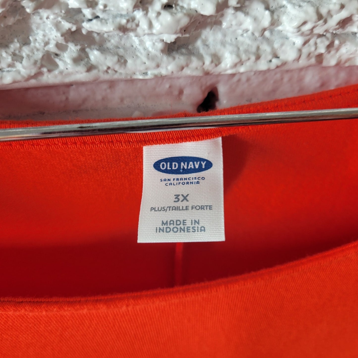 Old Navy Womens Dress 3X Plus Long Sleeve Red Rayon Spandex Comfy Stretchy