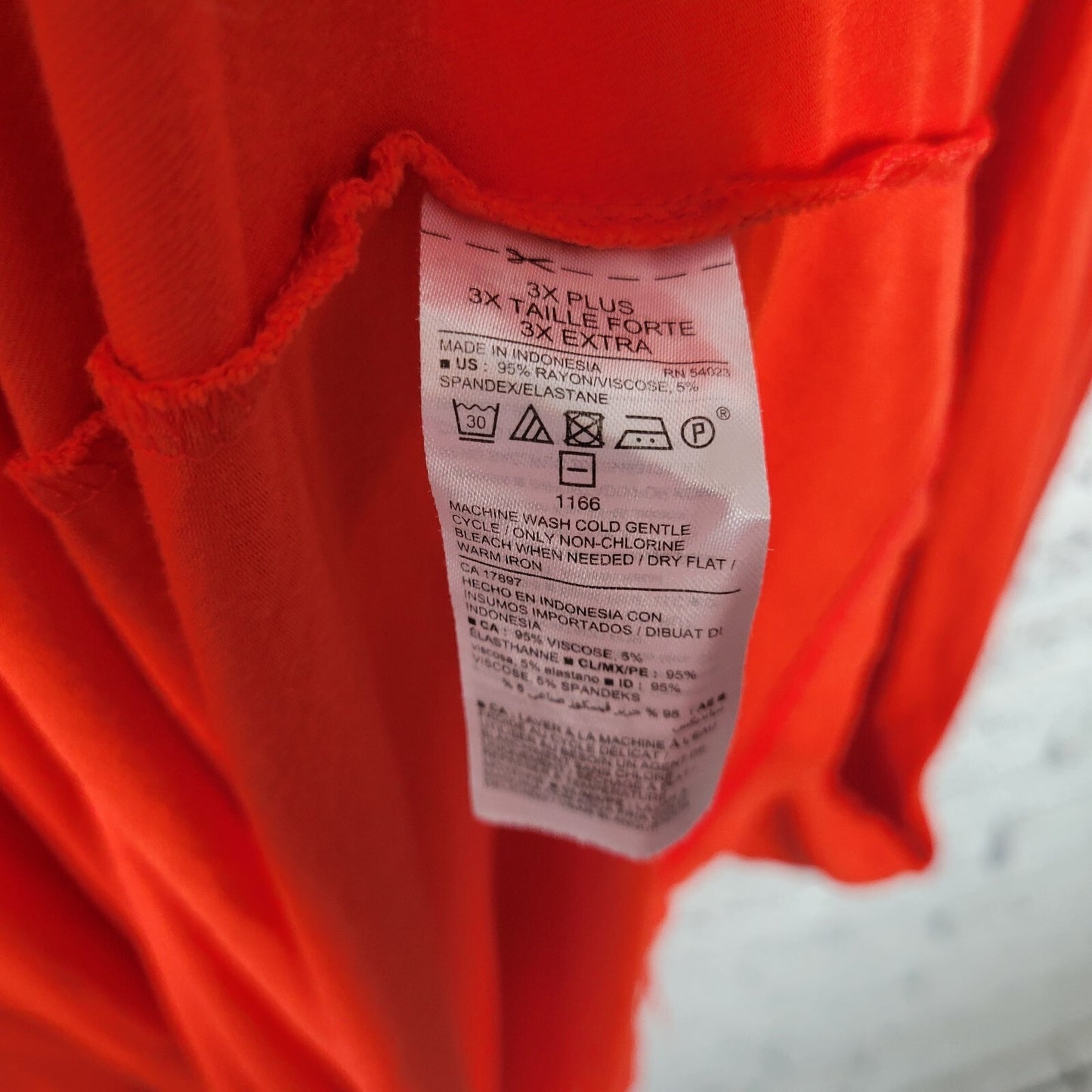 Old Navy Womens Dress 3X Plus Long Sleeve Red Rayon Spandex Comfy Stretchy