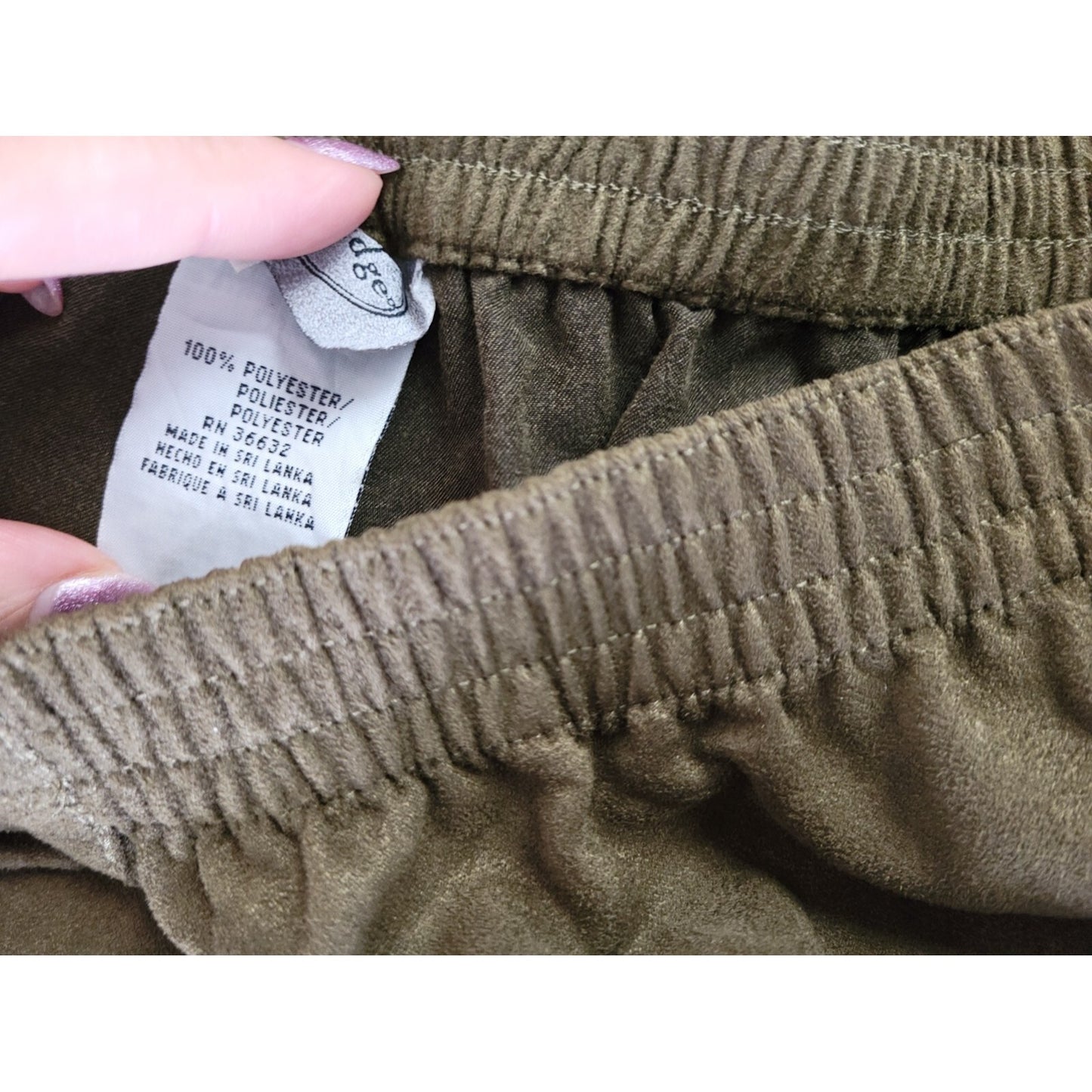 Stonebridge Womens Pants 1X Plus Straight Leg Pull On Comfort Polyester Brown