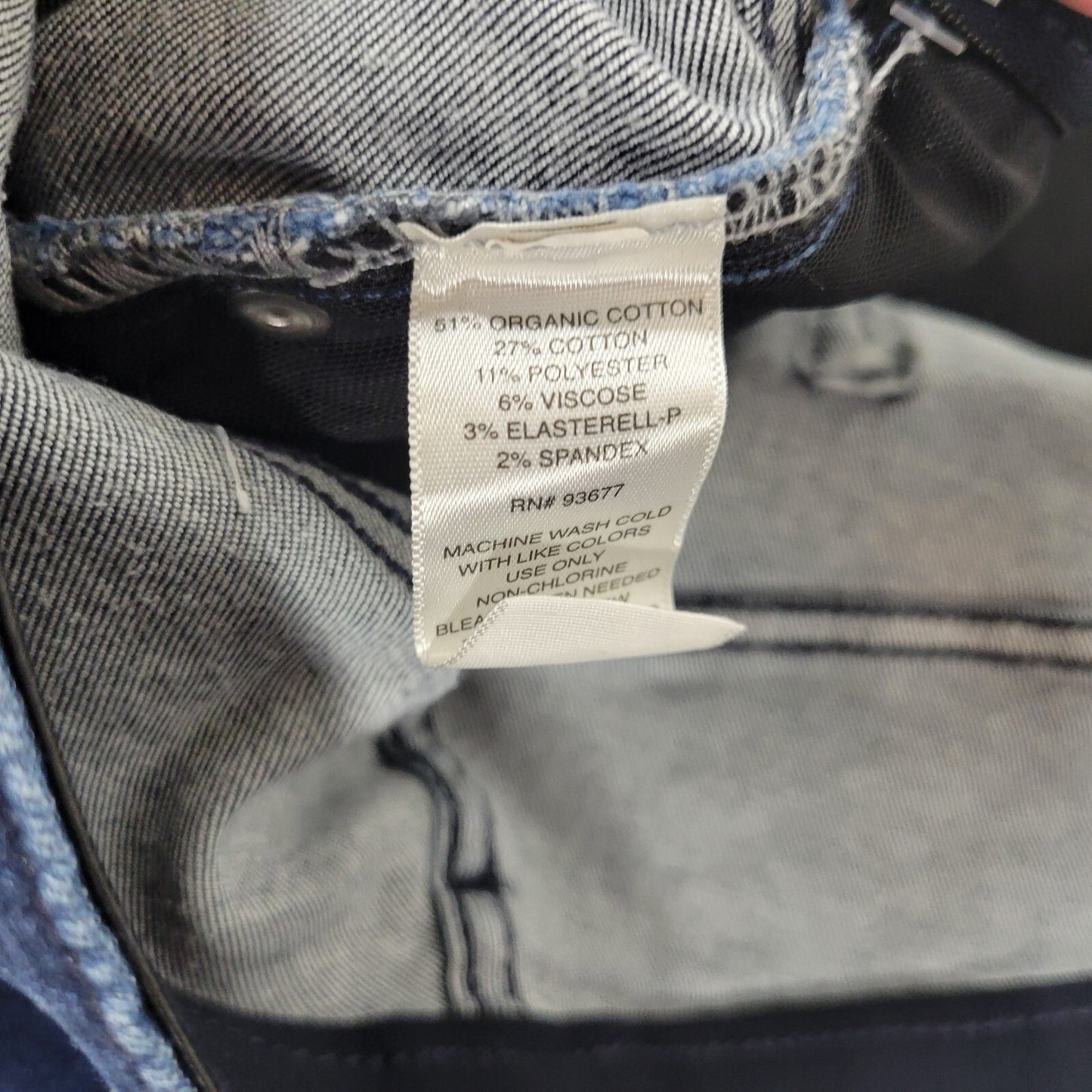 Liz Claiborne Womens Jeans 30W Sara Slim Straight Leg Mid Rise Dark Blue Denim