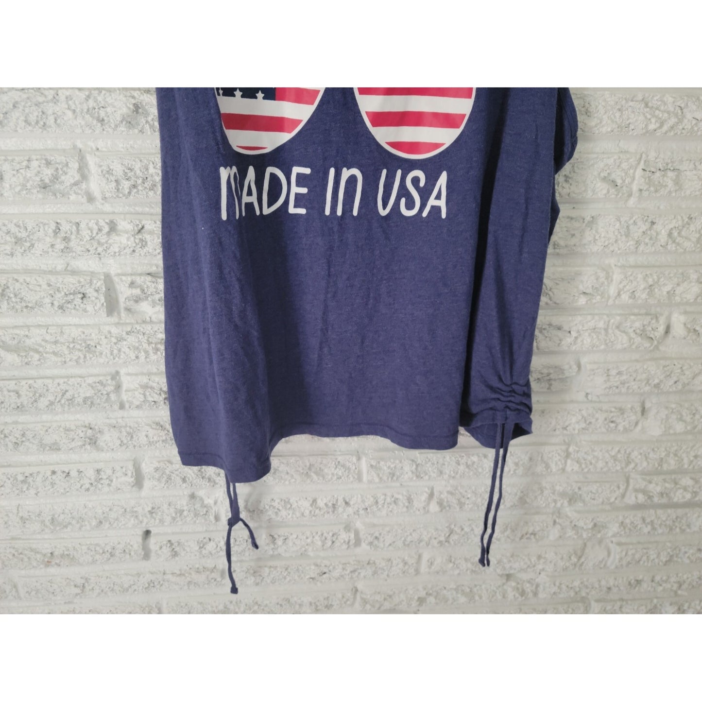 Patriotic Bobbie Brooks Womens Top 3X Plus Tank Blue Sunglasses Summer USA