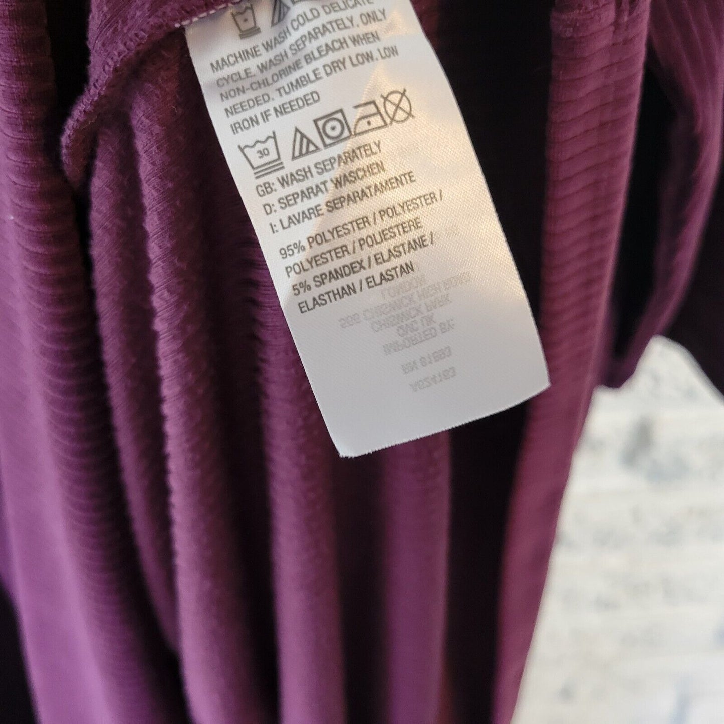 Denim Co QVC Womens Dress 1X Plus Midi Purple Ribbed Pockets Ruffle Poly Blend