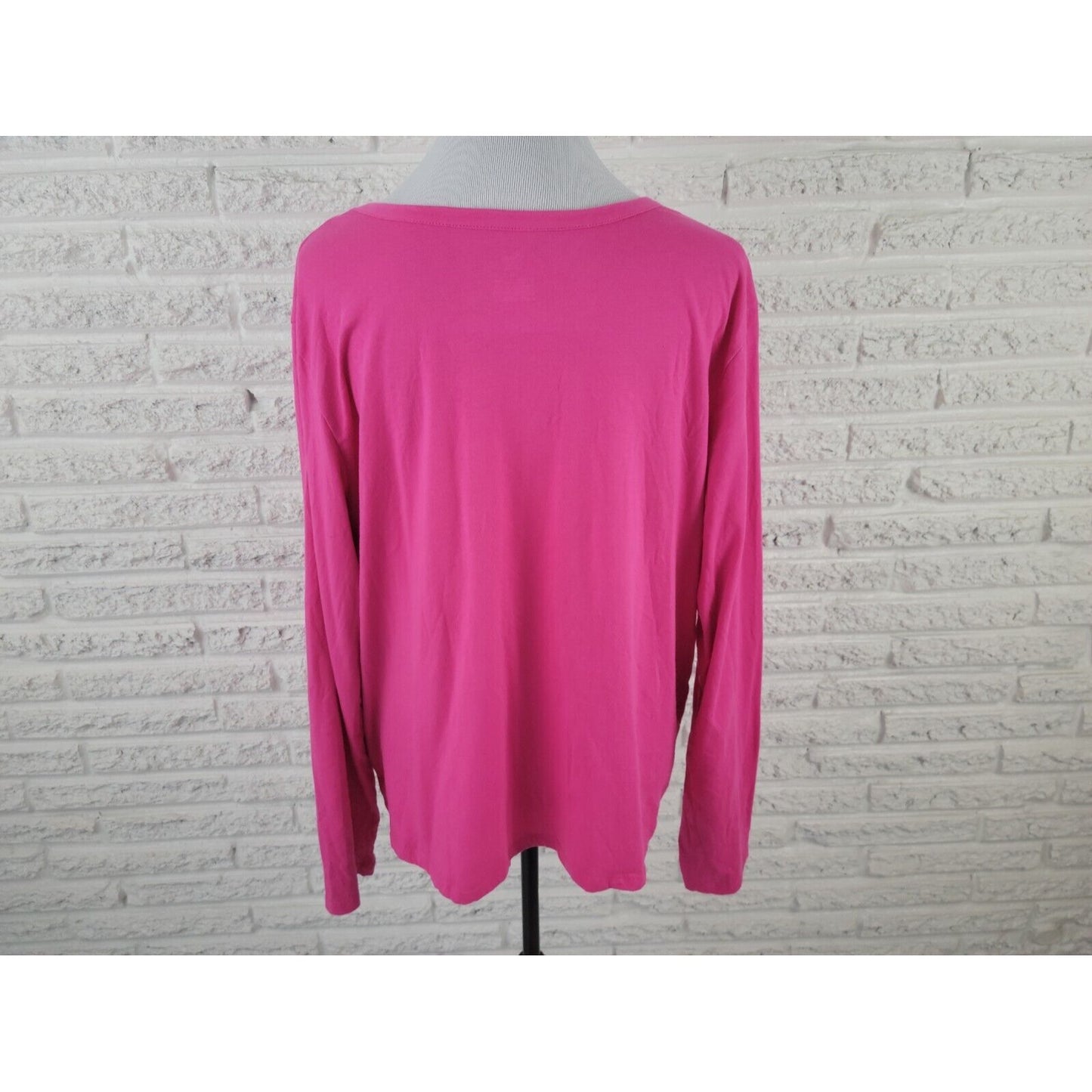 Christmas Women Top XXL Pajama Pullover Naughty Ish Pink Cotton Blend Sleep Chic
