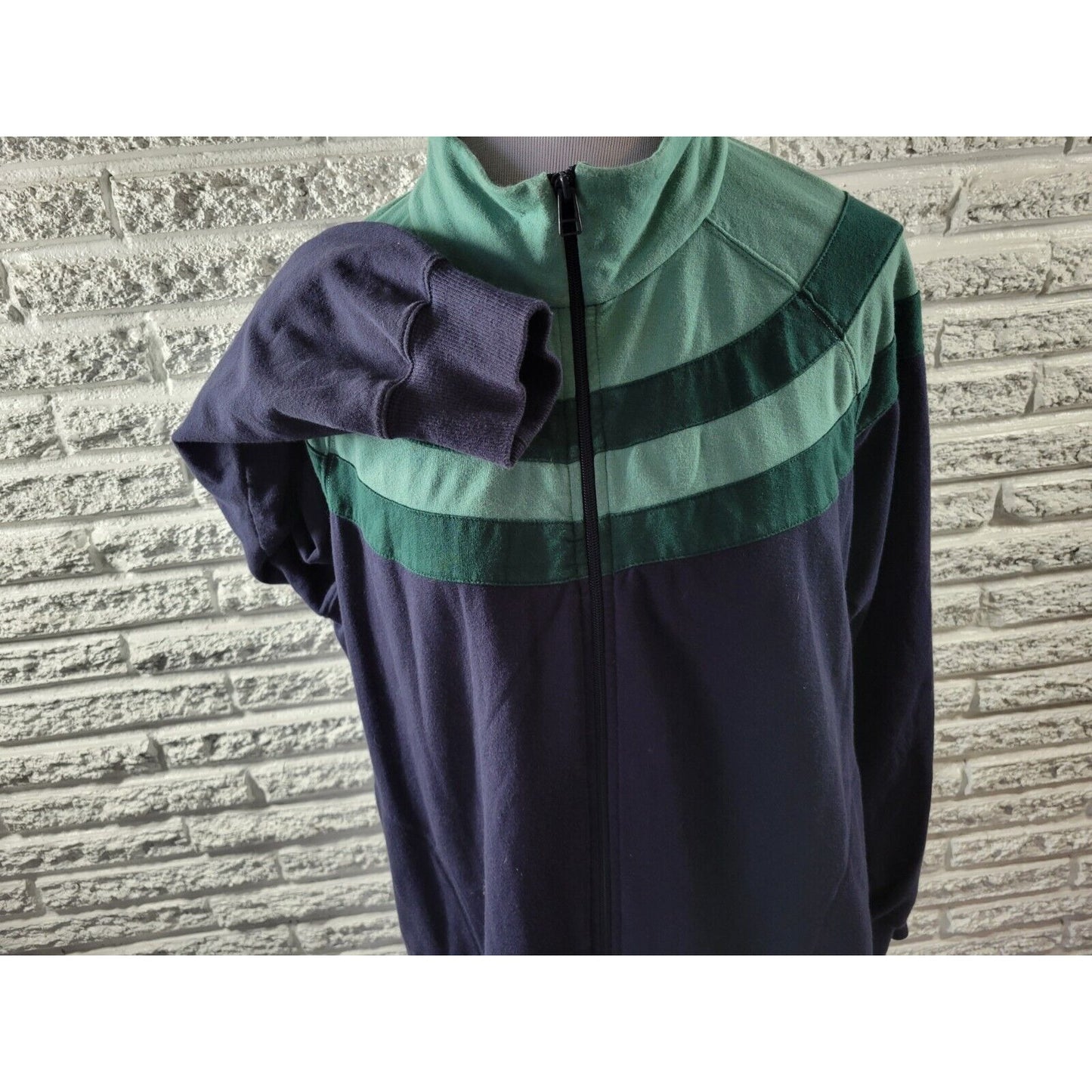 SB Active Womens Jacket 3X Plus Long Sleeve Full Zip Blue Activewear Pockets