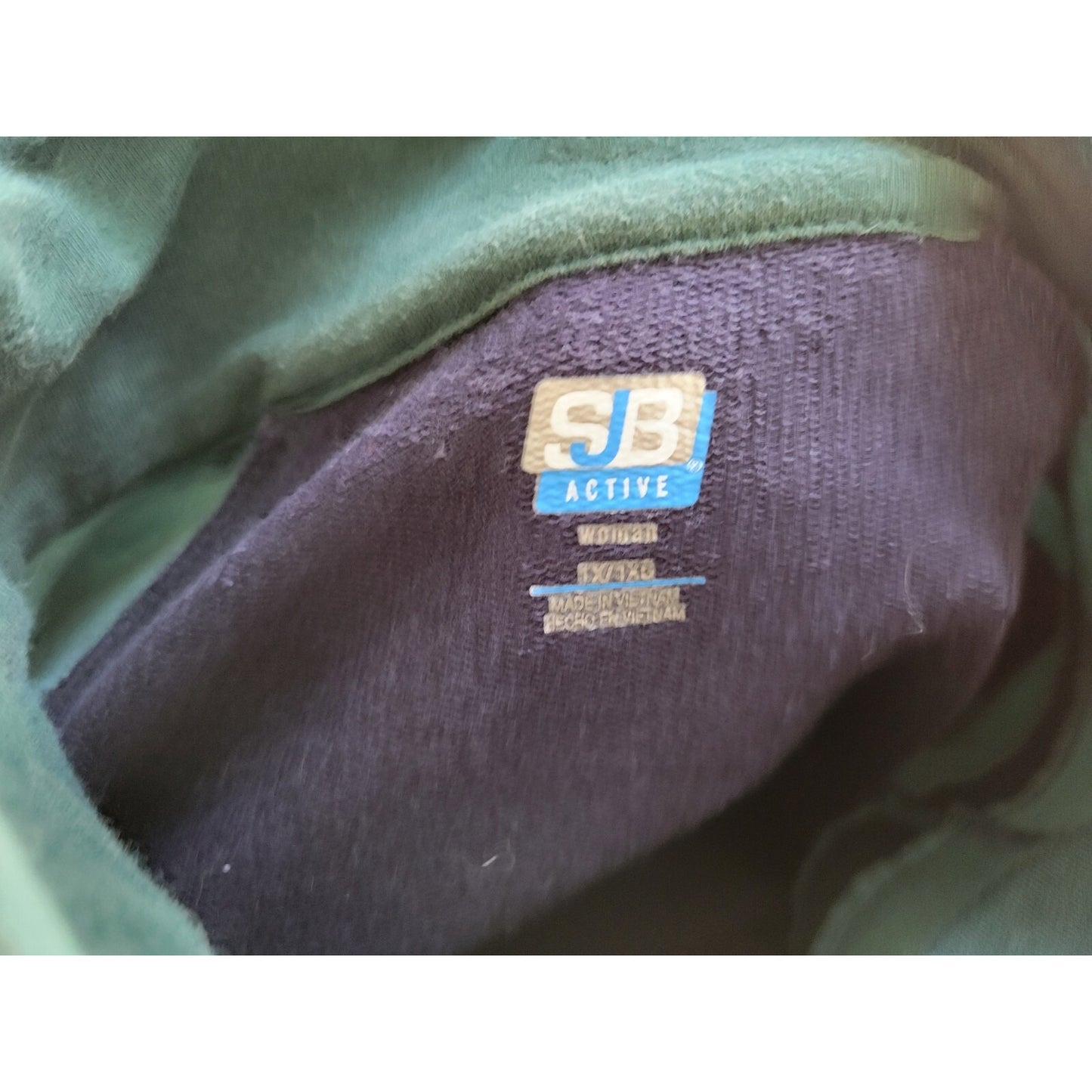 SB Active Womens Jacket 3X Plus Long Sleeve Full Zip Blue Activewear Pockets