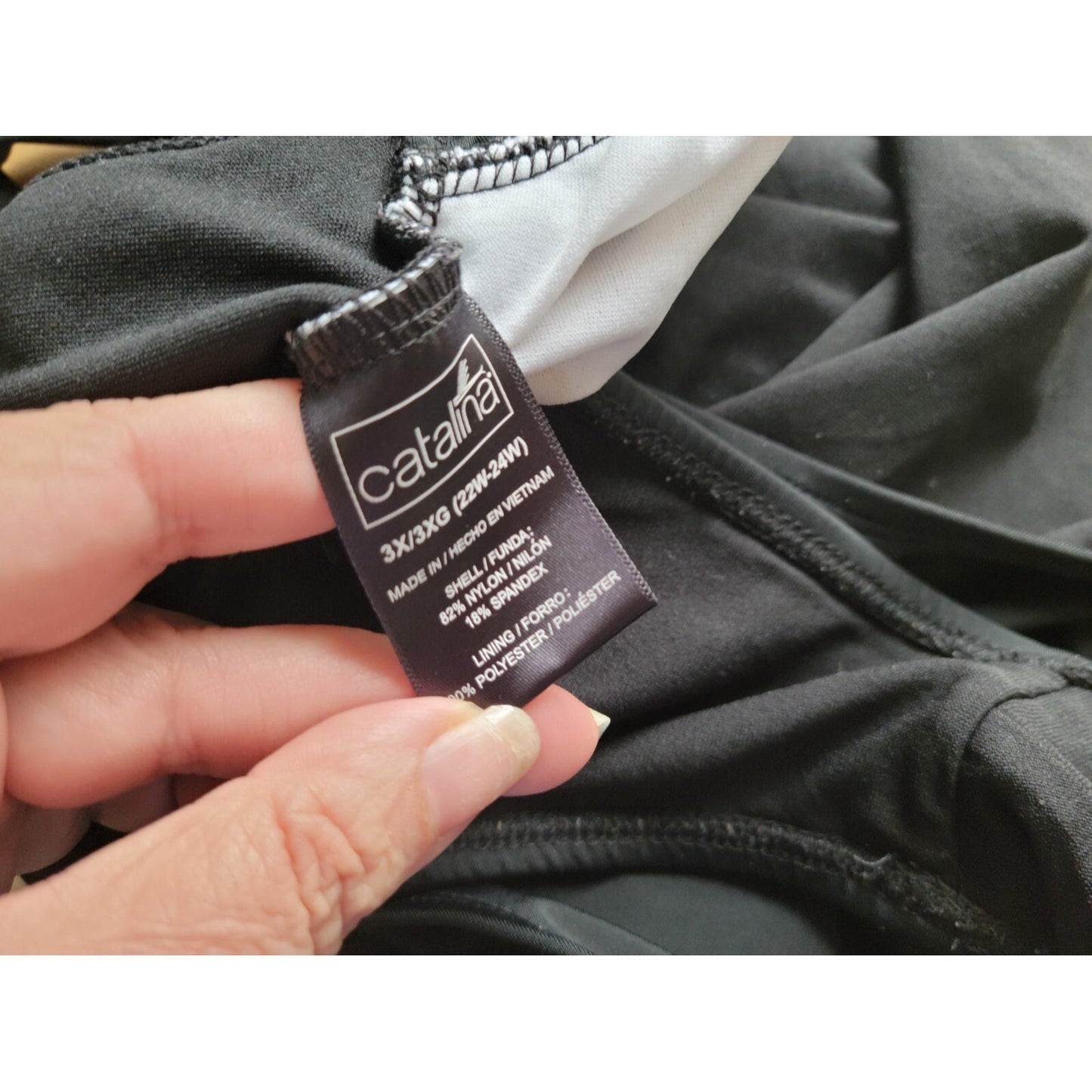 Catalina Womens Swimsuit 3X 22W 24W Plus One Piece Animal Print Bra Cross Back