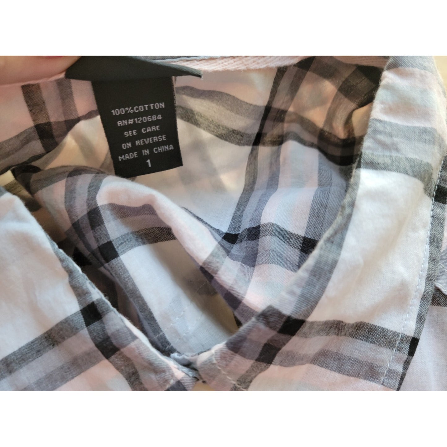 Torrid Womens Shirt 11X Plus Collar Button Up Cotton Long Sleeve Pink Plaid