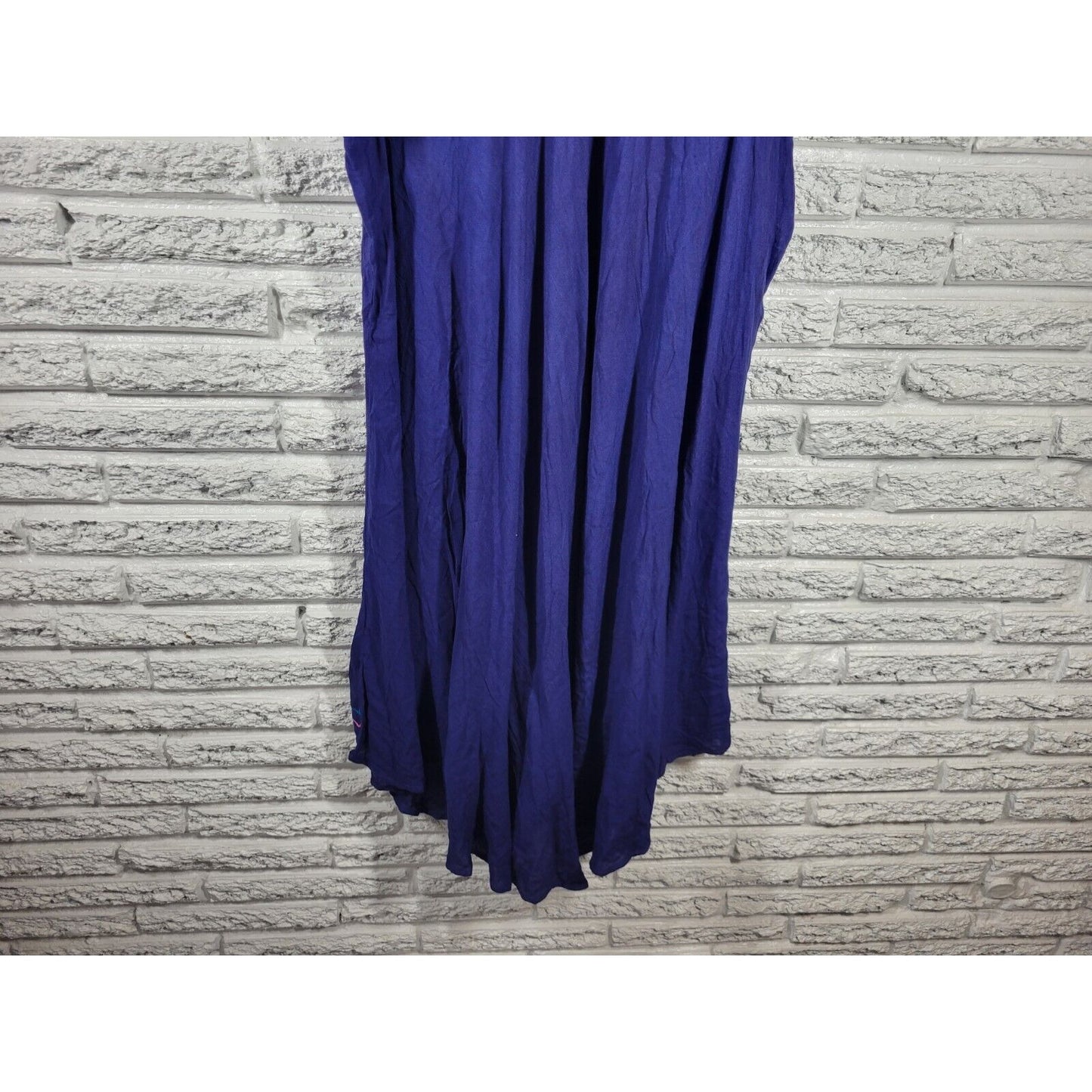 Easy Essentials Womens Dress 2X Swim Coverup Sleeveless Embroidered Blue Floral