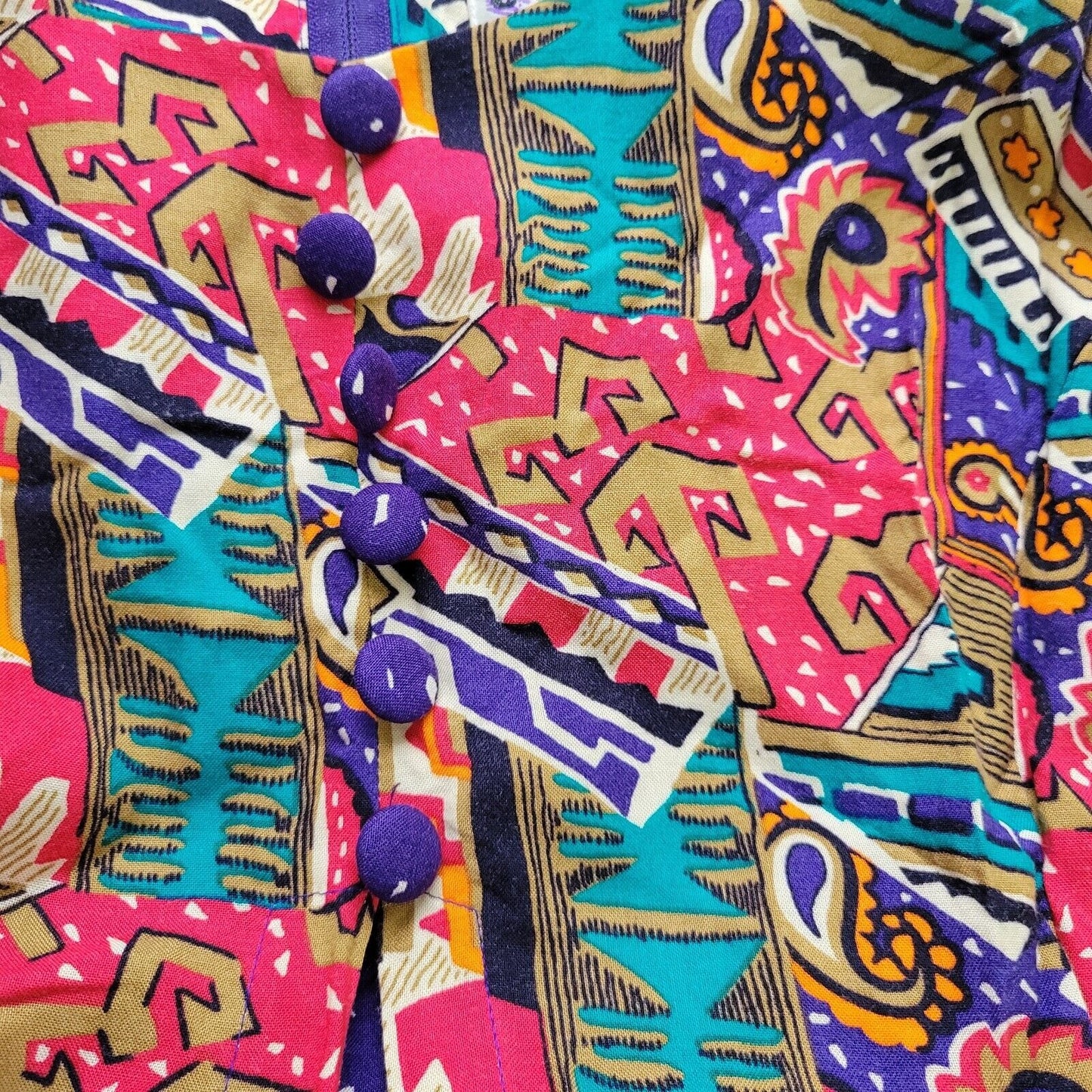 Carolina Colors II Womens Dress 18 Plus Midi Pink Geometric Zip Split Front