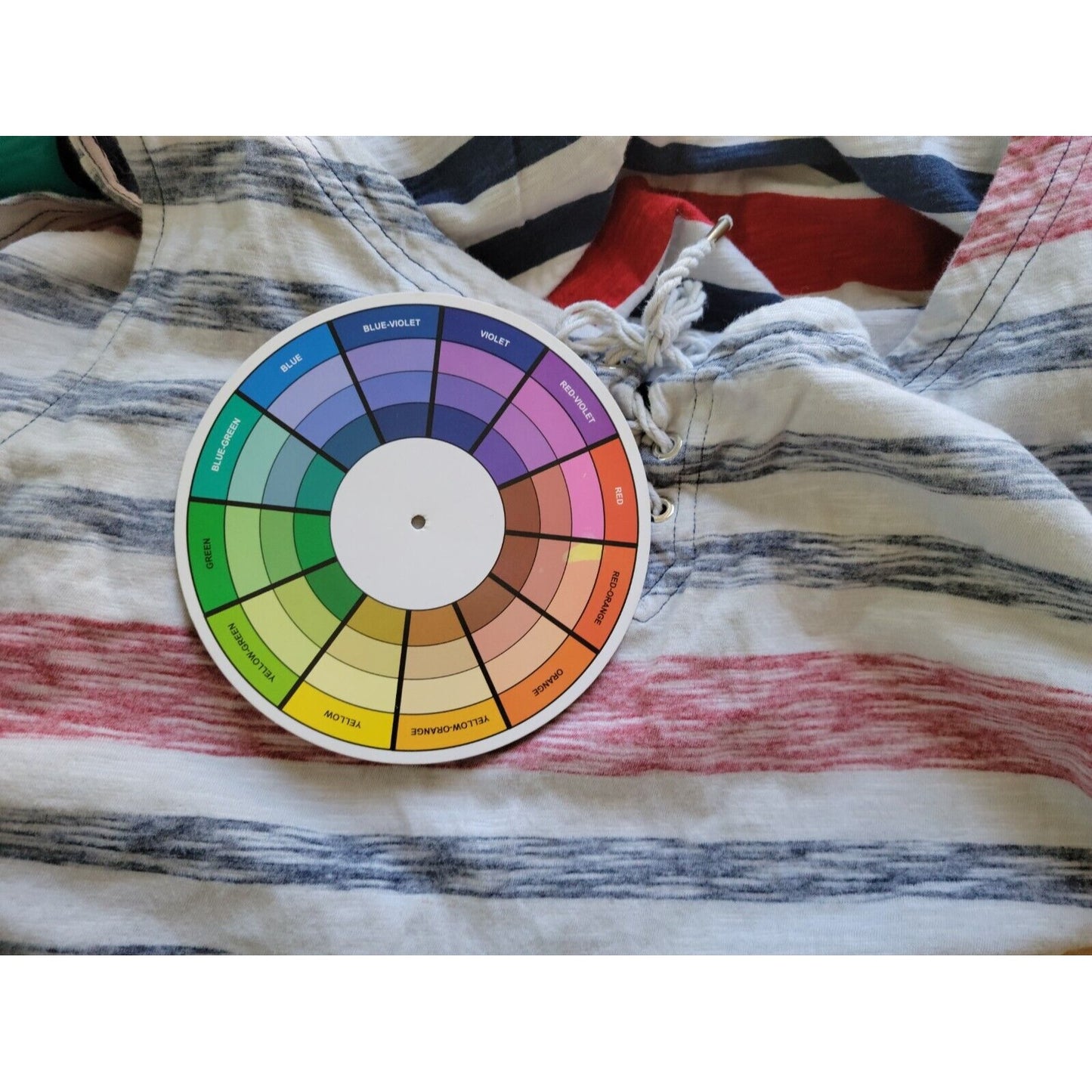 Fourth of July Chaps Womens Top XXL Tank Patriotic Red Blue Stripe Muted Lace Up