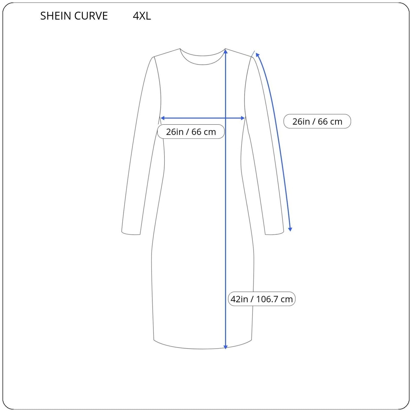 Shein Curve Womens Dress 4XL Long Sleeve Blue Sheer Square Swiss Dot Lightweight