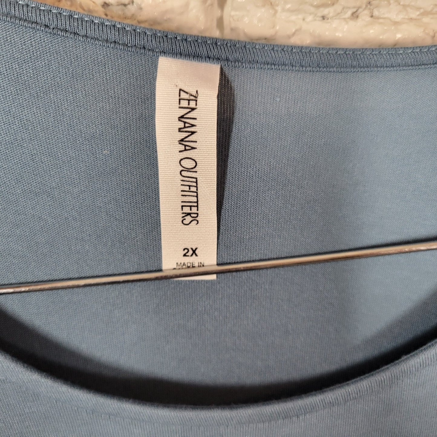 Zenana Outfitters Womens Dress 2X Plus Long Sleeve Maxi Blue Casual Comfy Travel